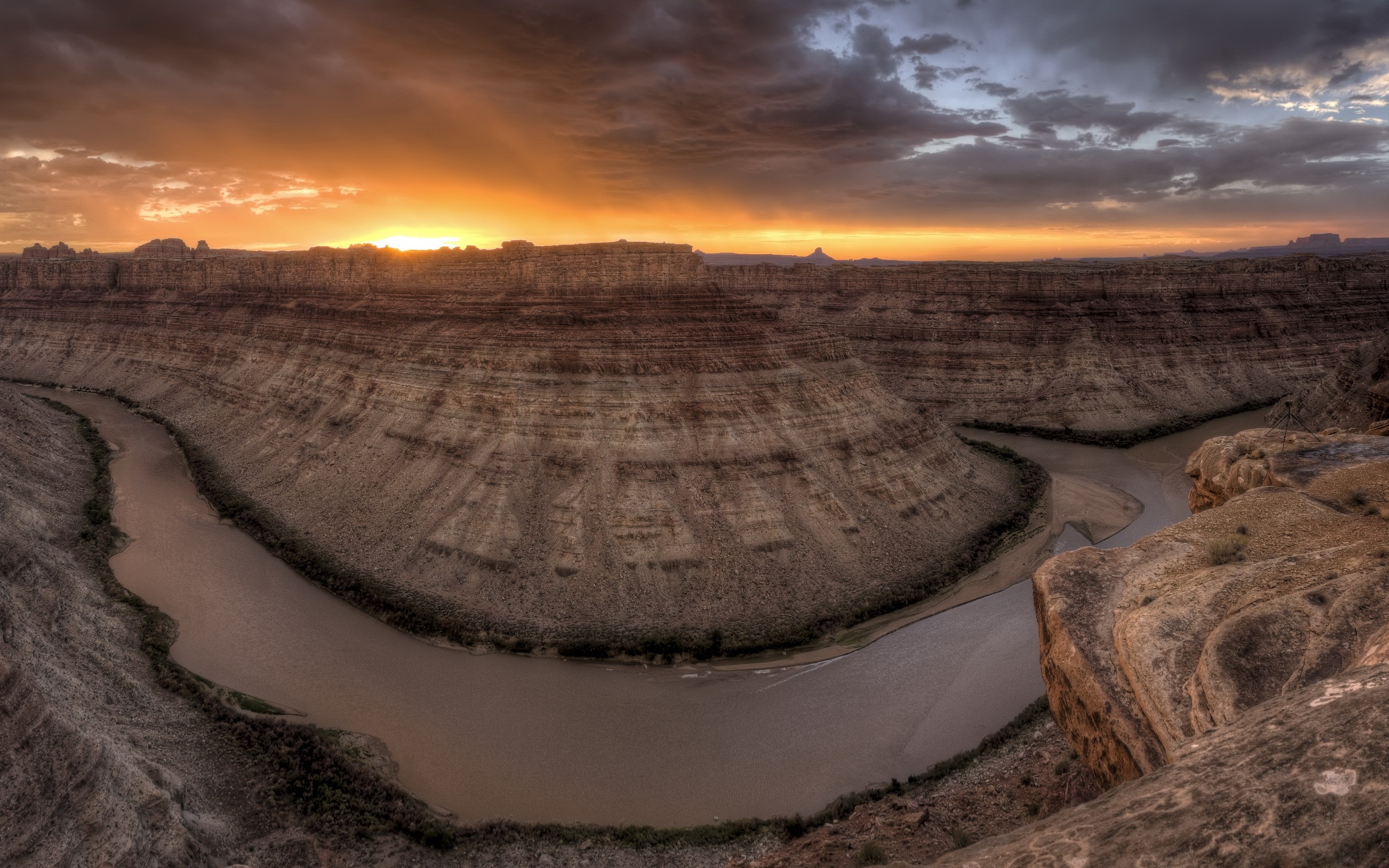 General 2560x1600 landscape canyon river HDR sunset USA low light