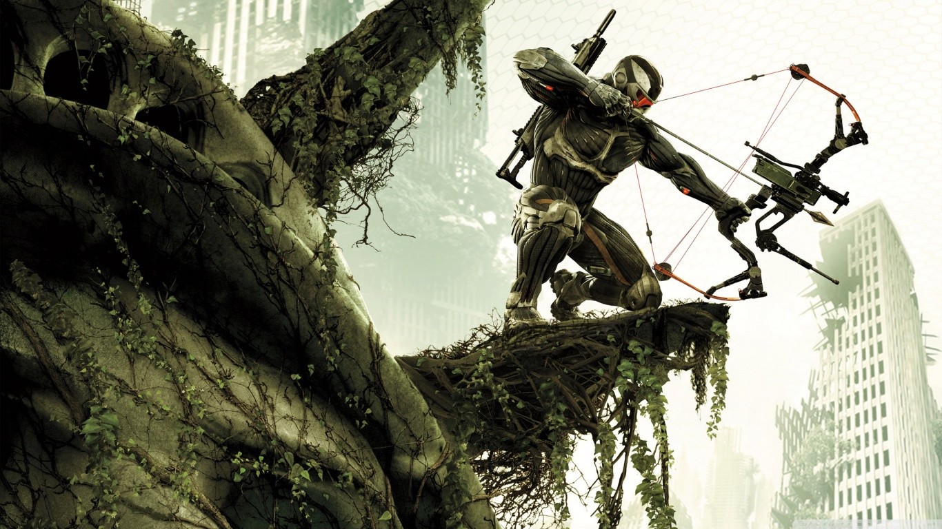 General 1366x768 Crysis science fiction video games PC gaming video game art Crysis 3