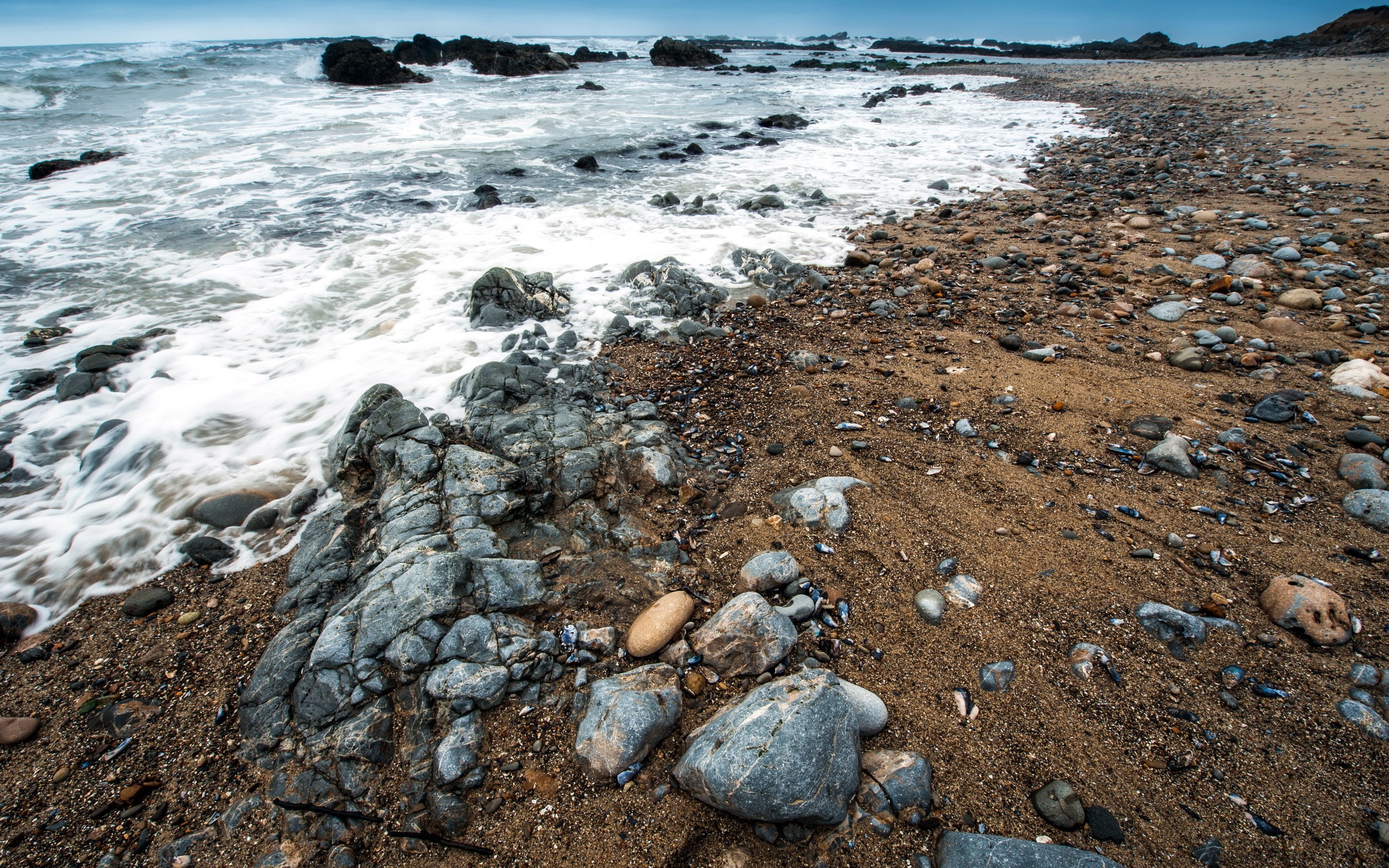 General 2560x1600 nature sea stones outdoors beach