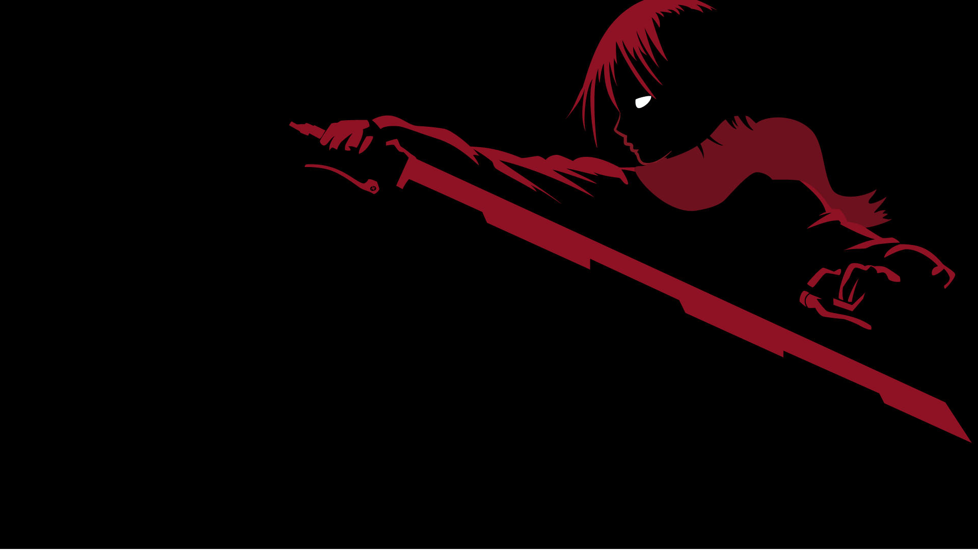 Anime 1920x1080 Mikasa Ackerman Shingeki no Kyojin simple background black background