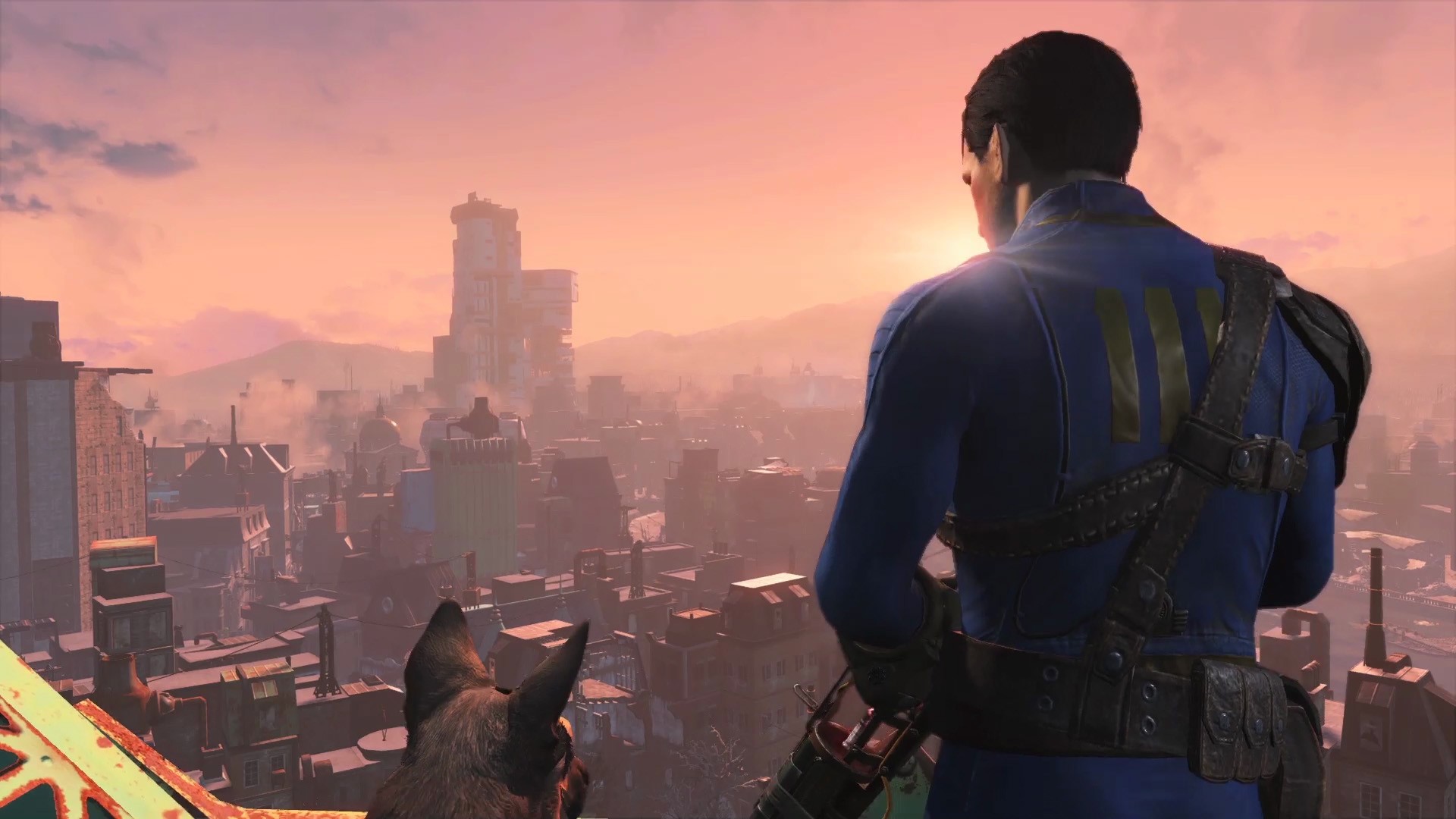 General 1920x1080 Fallout 4 Dogmeat Fallout video games screen shot Boston PC gaming