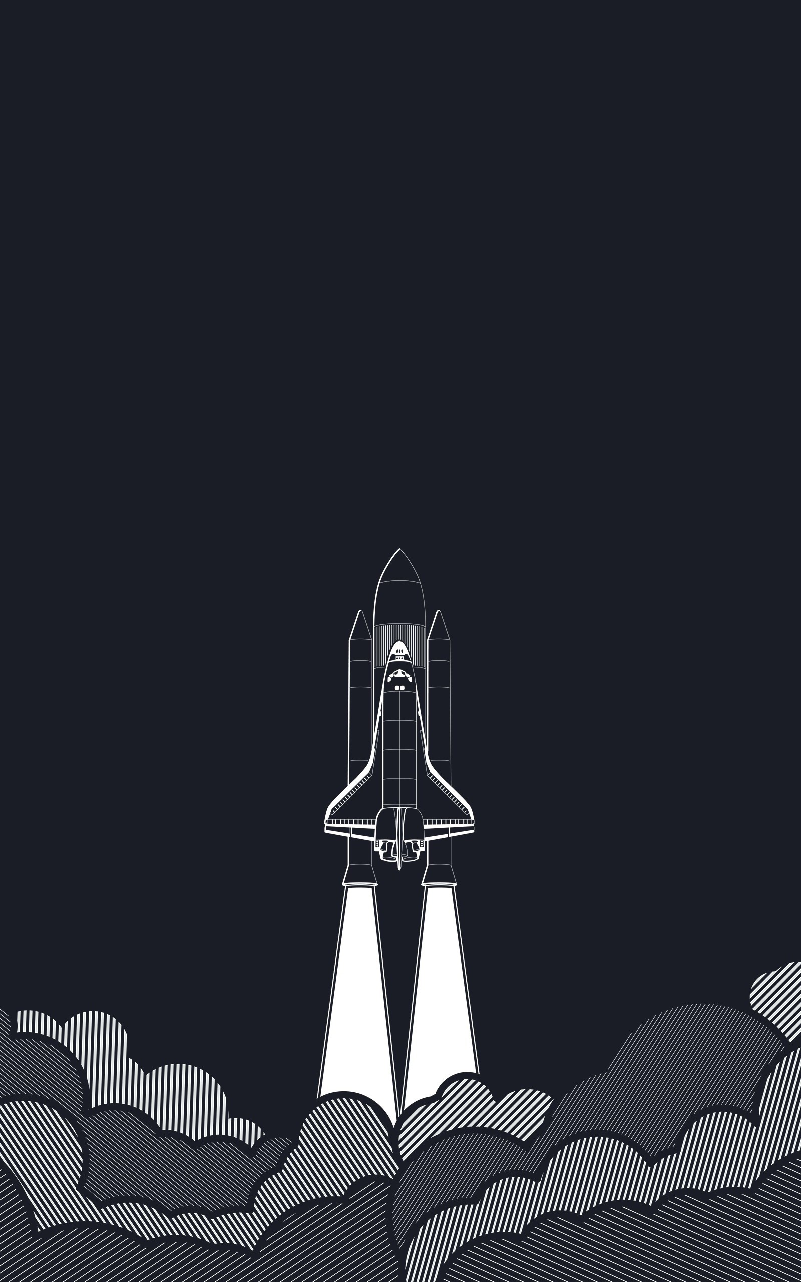 General 1600x2560 space shuttle minimalism portrait display NASA artwork vehicle simple background