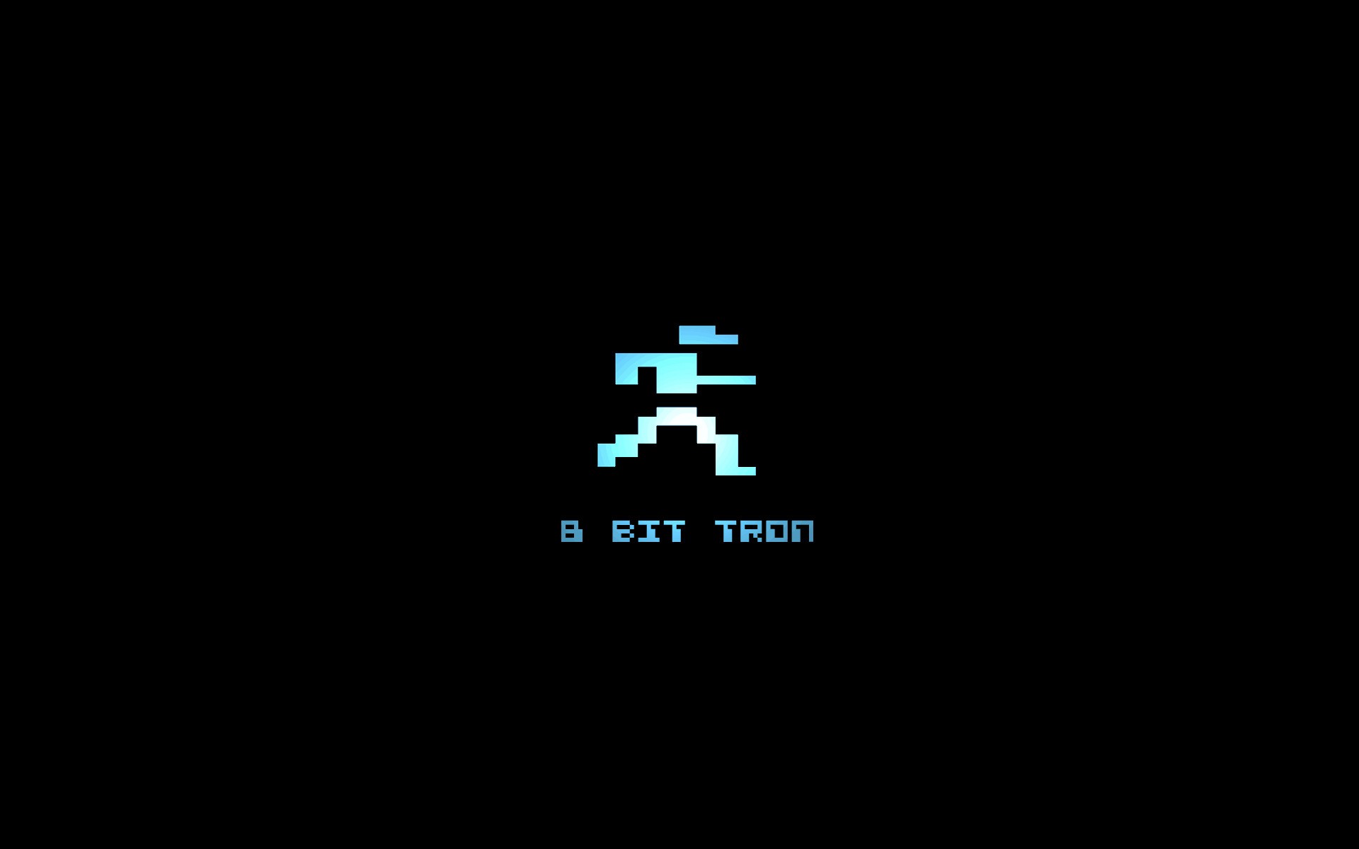 General 1920x1200 Tron 8-bit pixels artwork video games blue cyan video game art minimalism