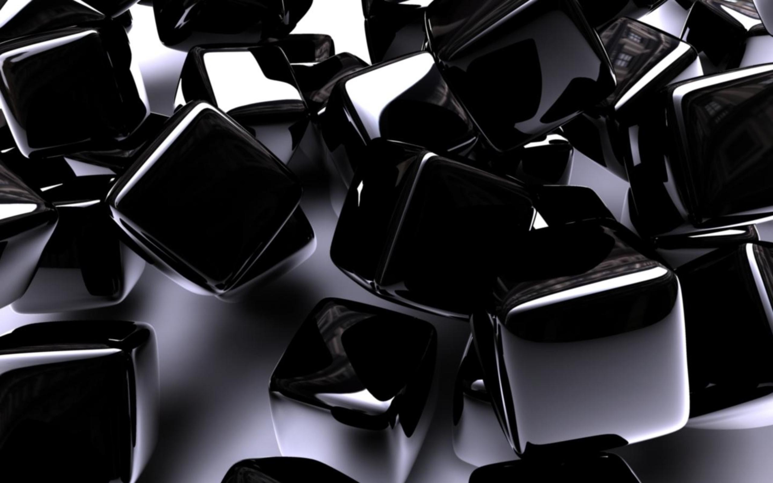 General 2560x1600 digital art abstract 3D Blocks dark CGI cube 3D Abstract