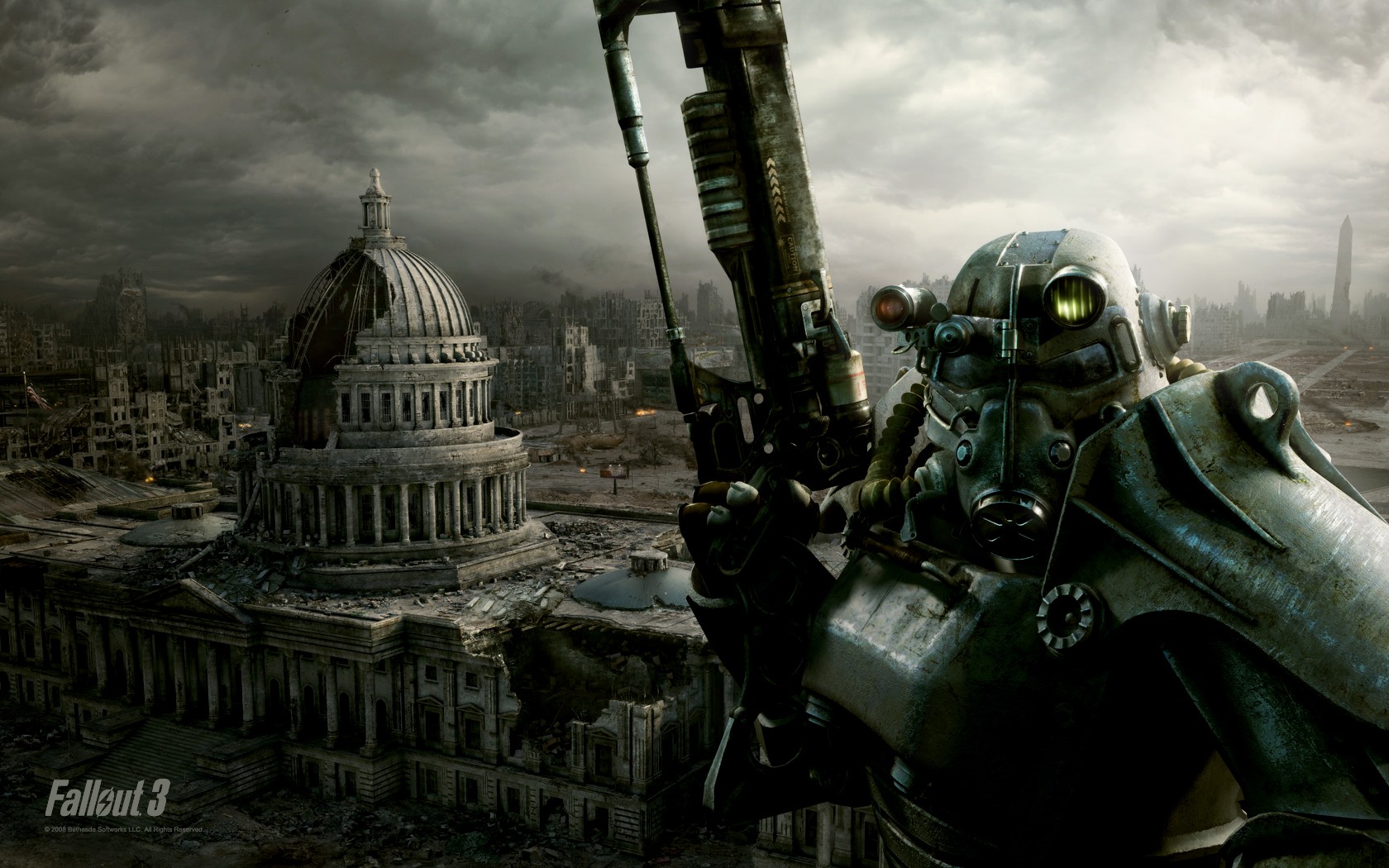 General 1680x1050 Fallout Fallout 3 video games apocalyptic Washington PC gaming video game art futuristic Bethesda Softworks 2008 (Year) ruins