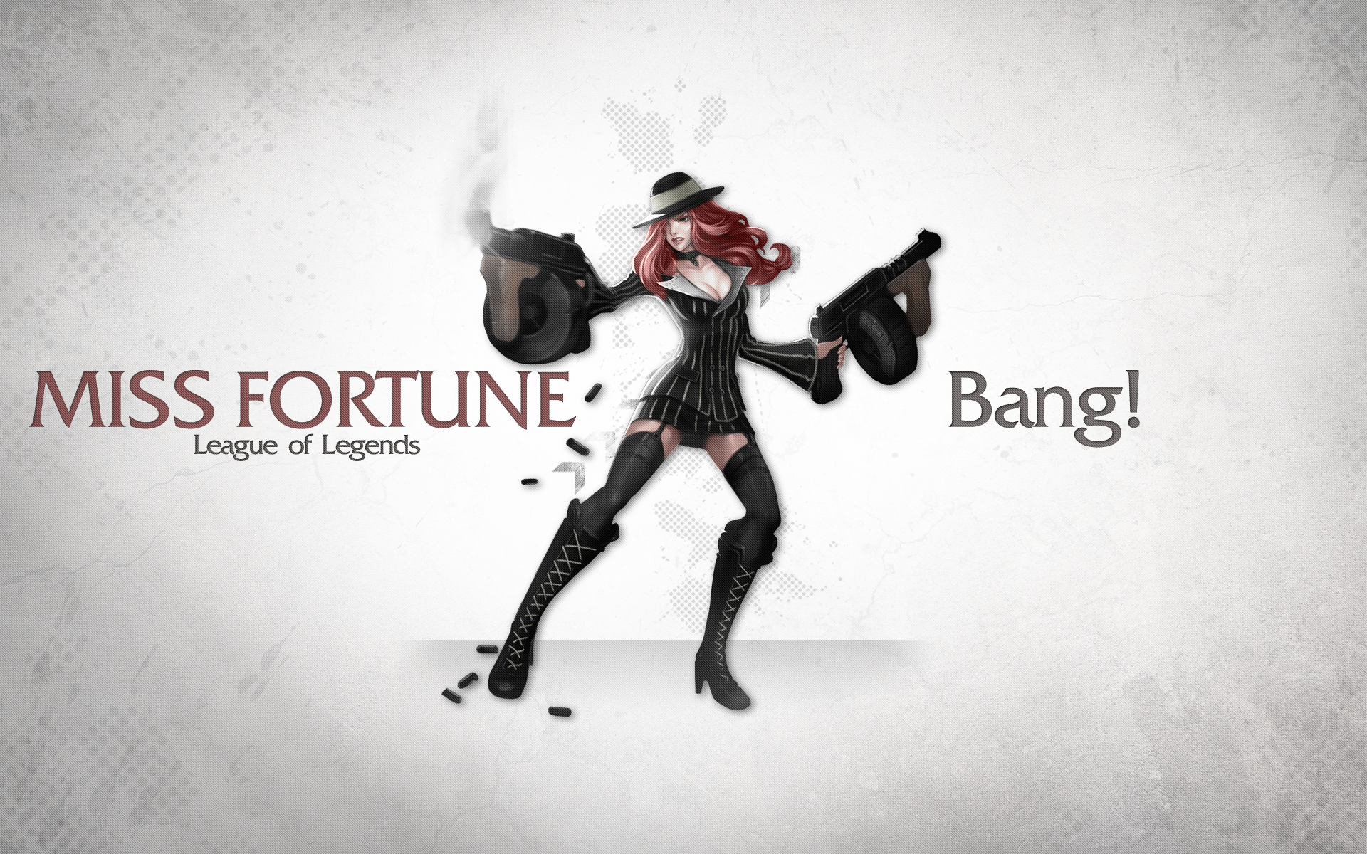 General 1920x1200 Miss Fortune (League of Legends) League of Legends PC gaming weapon redhead hat video game girls girls with guns stockings cleavage video game art