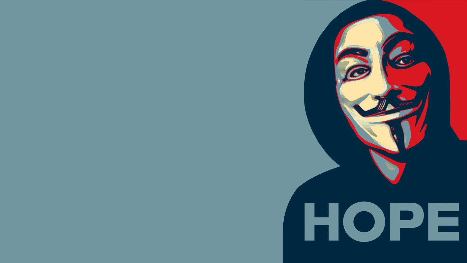 General 1920x1080 Anonymous (hacker group) Hope posters Guy Fawkes mask typography