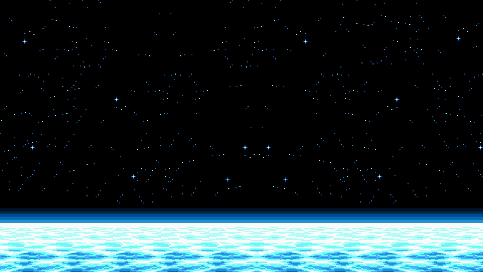 General 1920x1080 space pixel art horizon stars pixels pixelated planet minimalism atmosphere