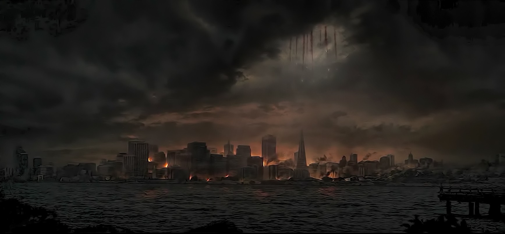 General 1735x804 Godzilla San Francisco cityscape dark fire artwork