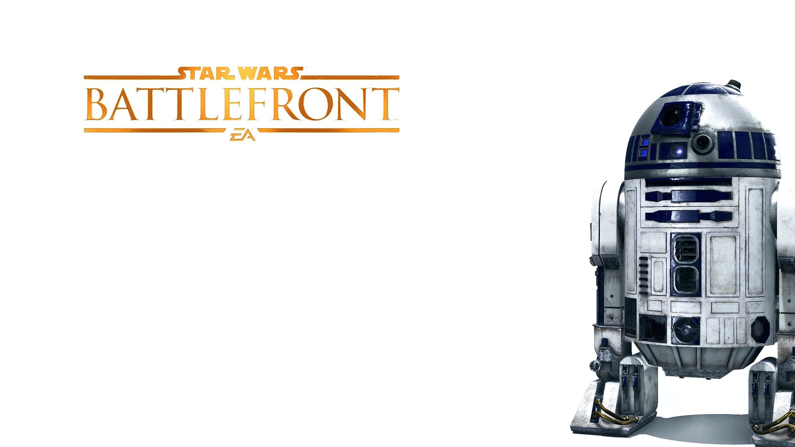 General 2560x1440 Star Wars: Battlefront R2-D2 video games simple background Star Wars Droids white background Star Wars PC gaming science fiction