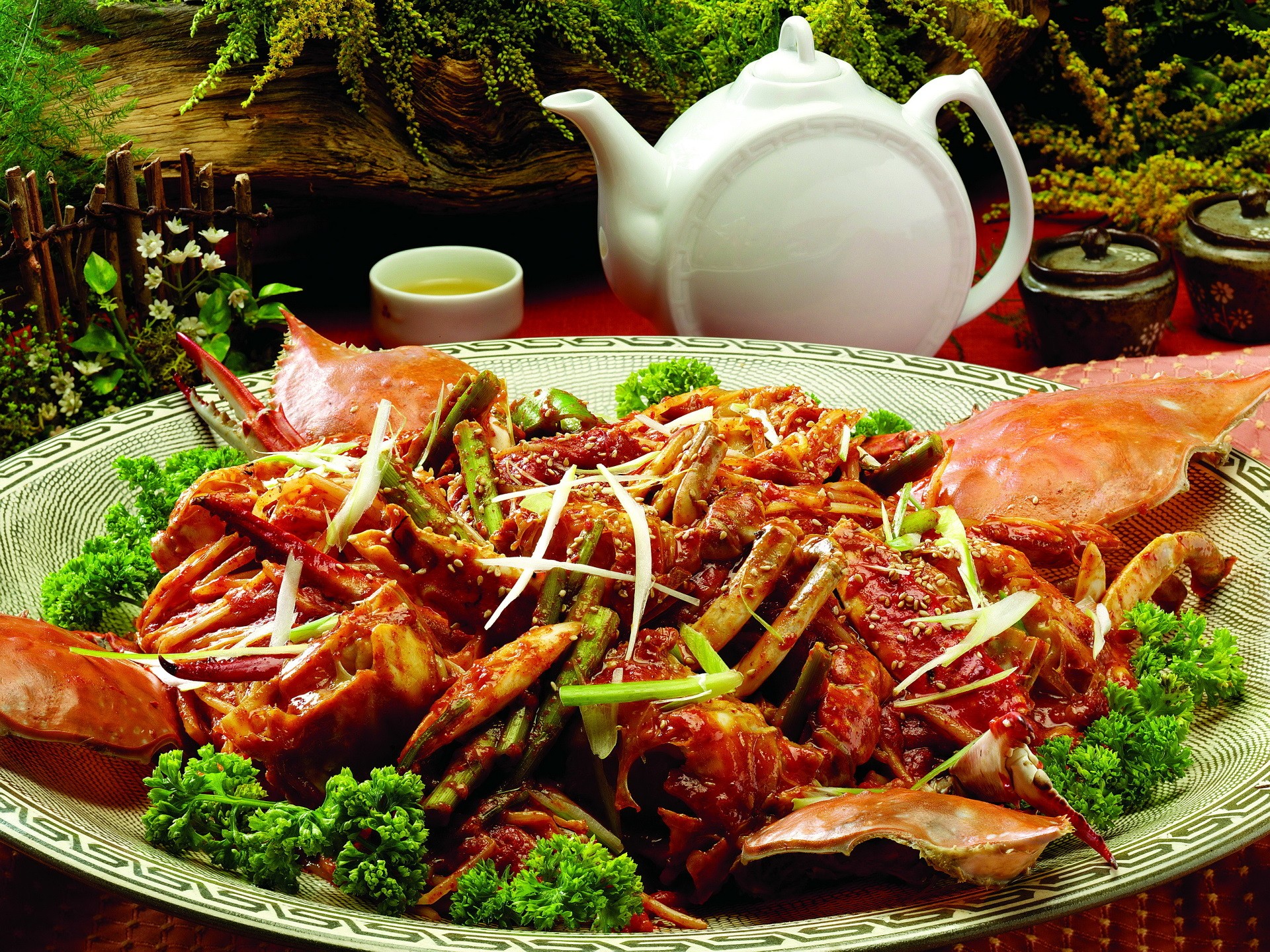 General 1920x1440 food tea seafood crabs parsley closeup
