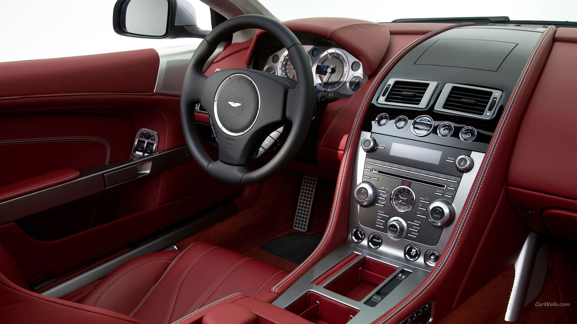 General 1920x1080 Aston Martin DB9 car car interior Aston Martin steering wheel vehicle watermarked British cars