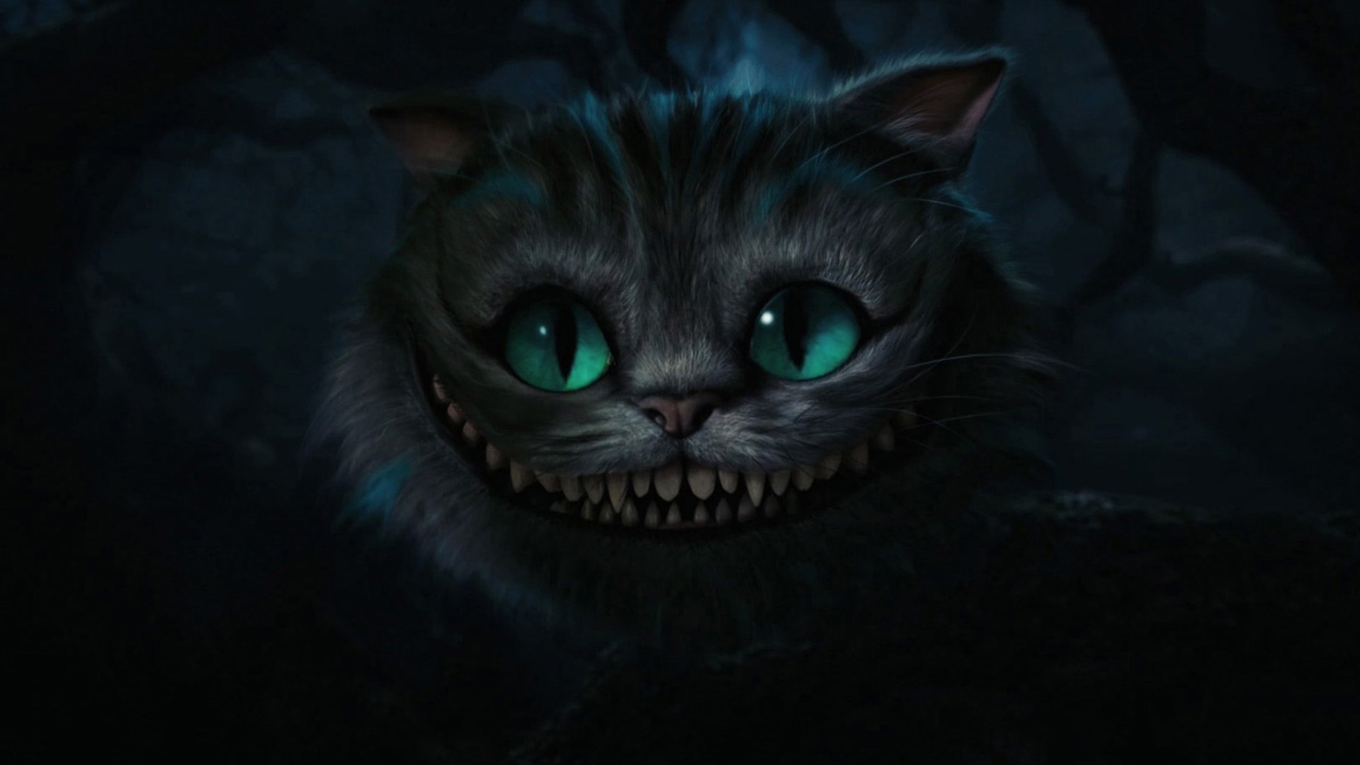 General 1920x1080 movies Alice in Wonderland cats Cheshire Cat creature digital art closeup low light