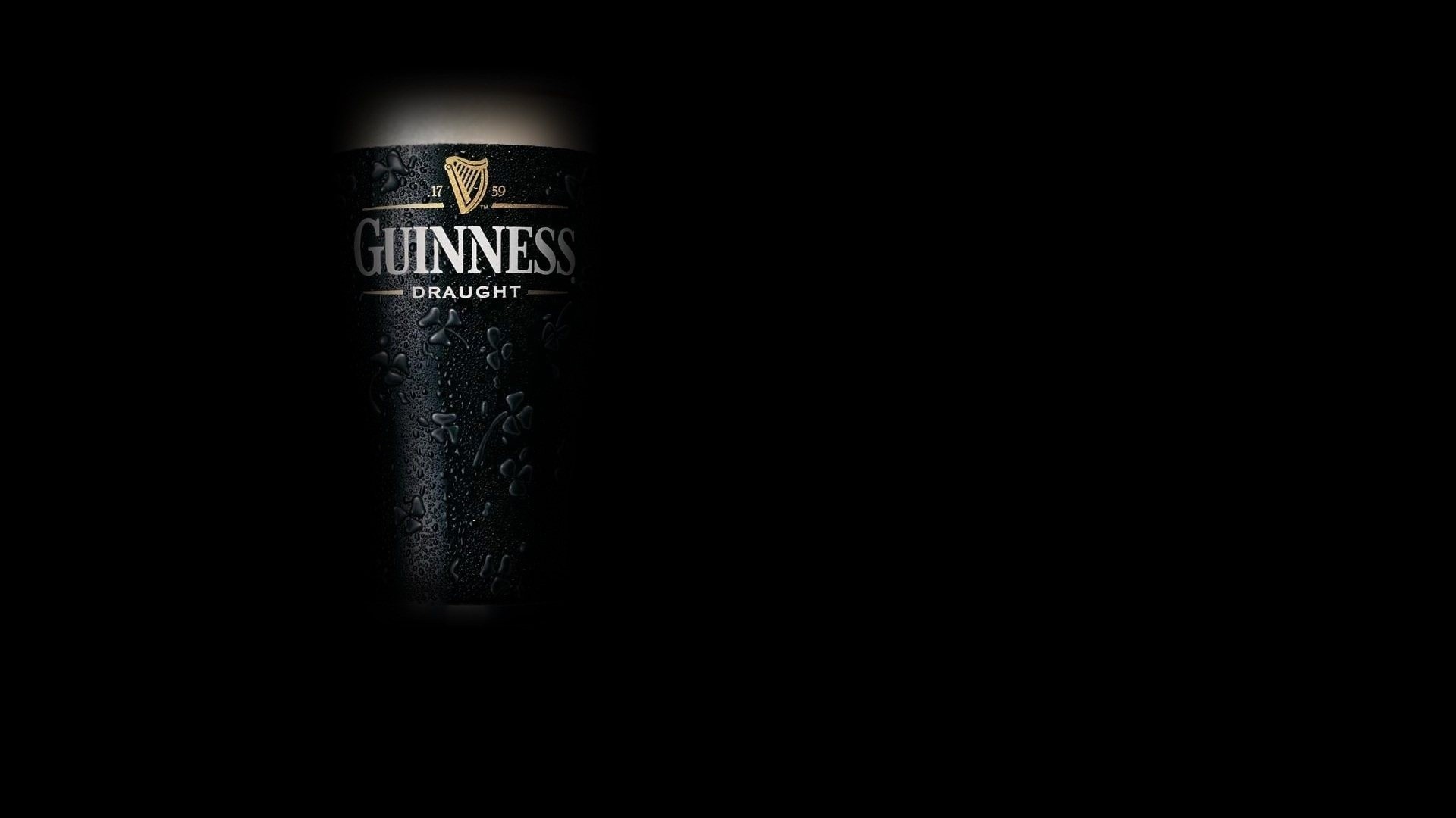 General 1920x1080 beer Guinness black background beverages dark simple background alcohol numbers logo drinking glass