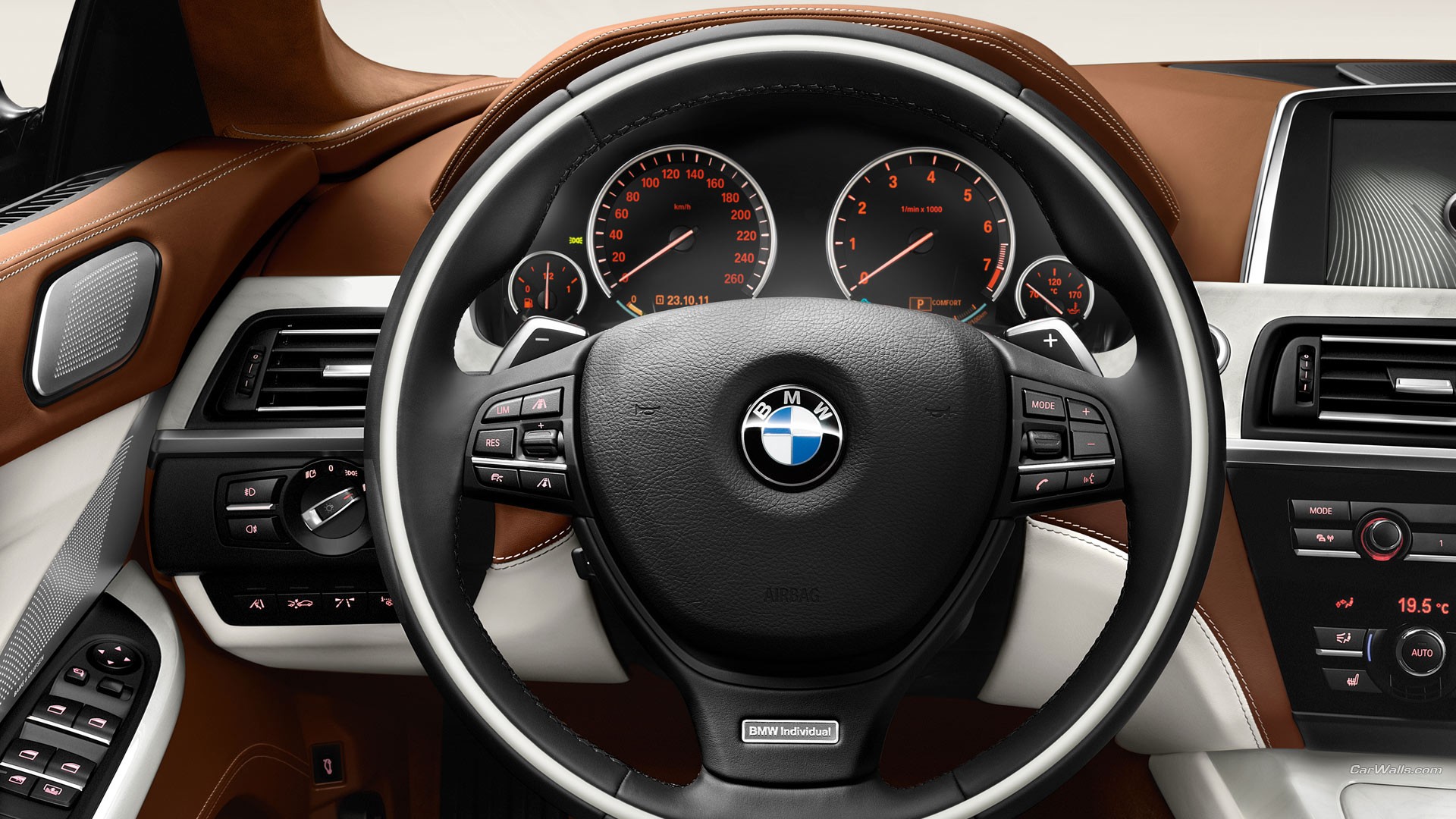 General 1920x1080 car BMW car interior steering wheel BMW 6 Series BMW F12/F13/F06 vehicle German cars