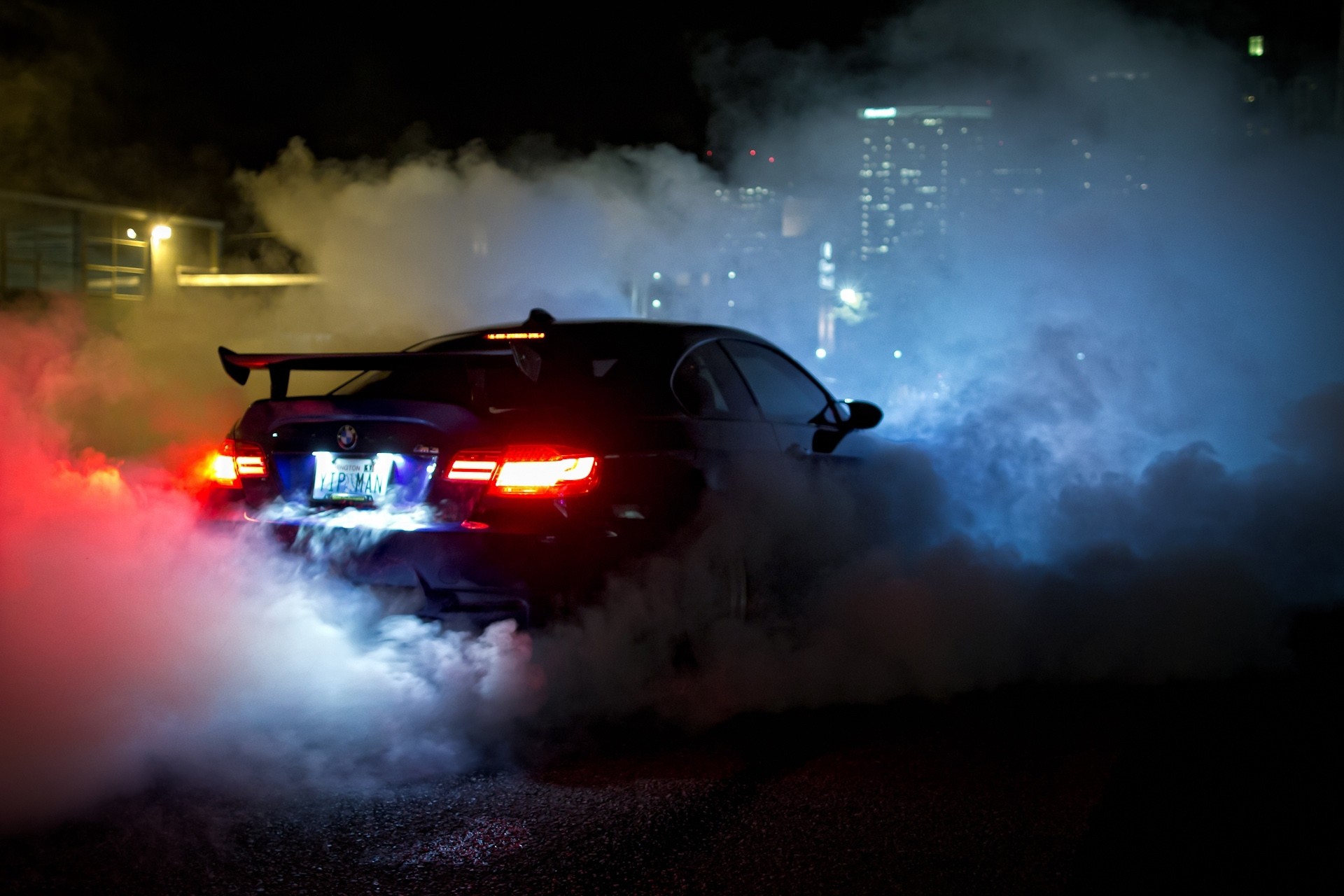 General 1920x1280 BMW BMW E92 BMW 3 Series car burnout vehicle smoke dark