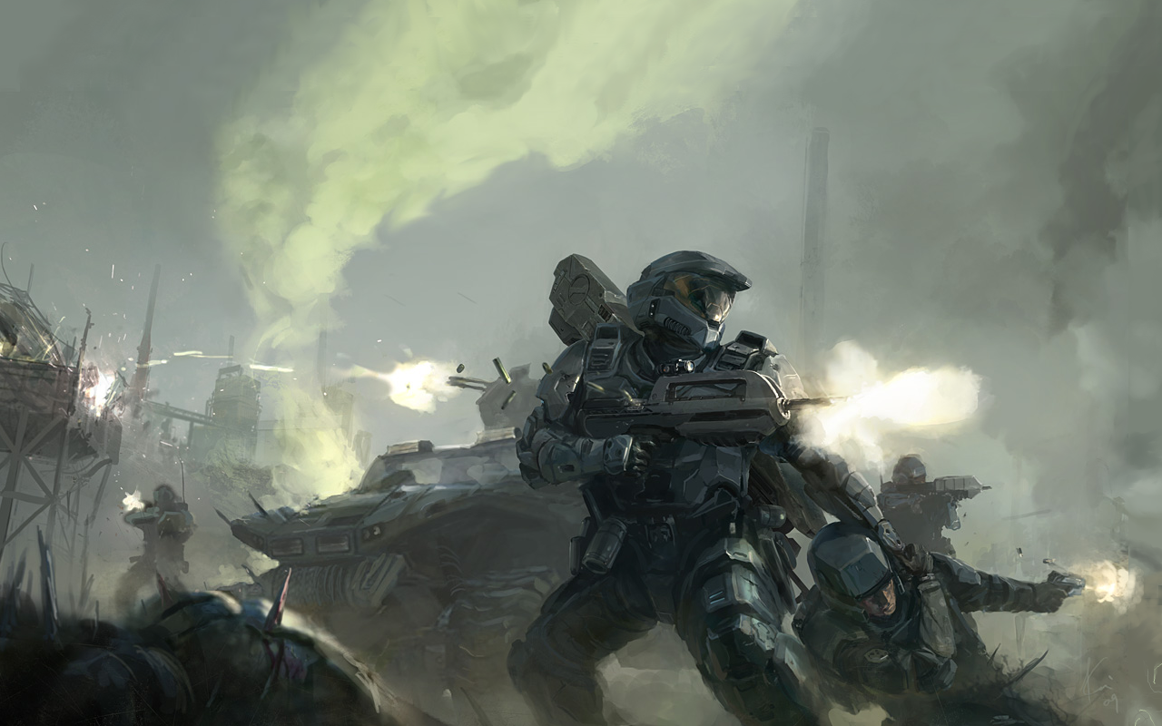 General 1280x800 Spartans concept art science fiction video games Spartans (Halo) video game art Halo 2
