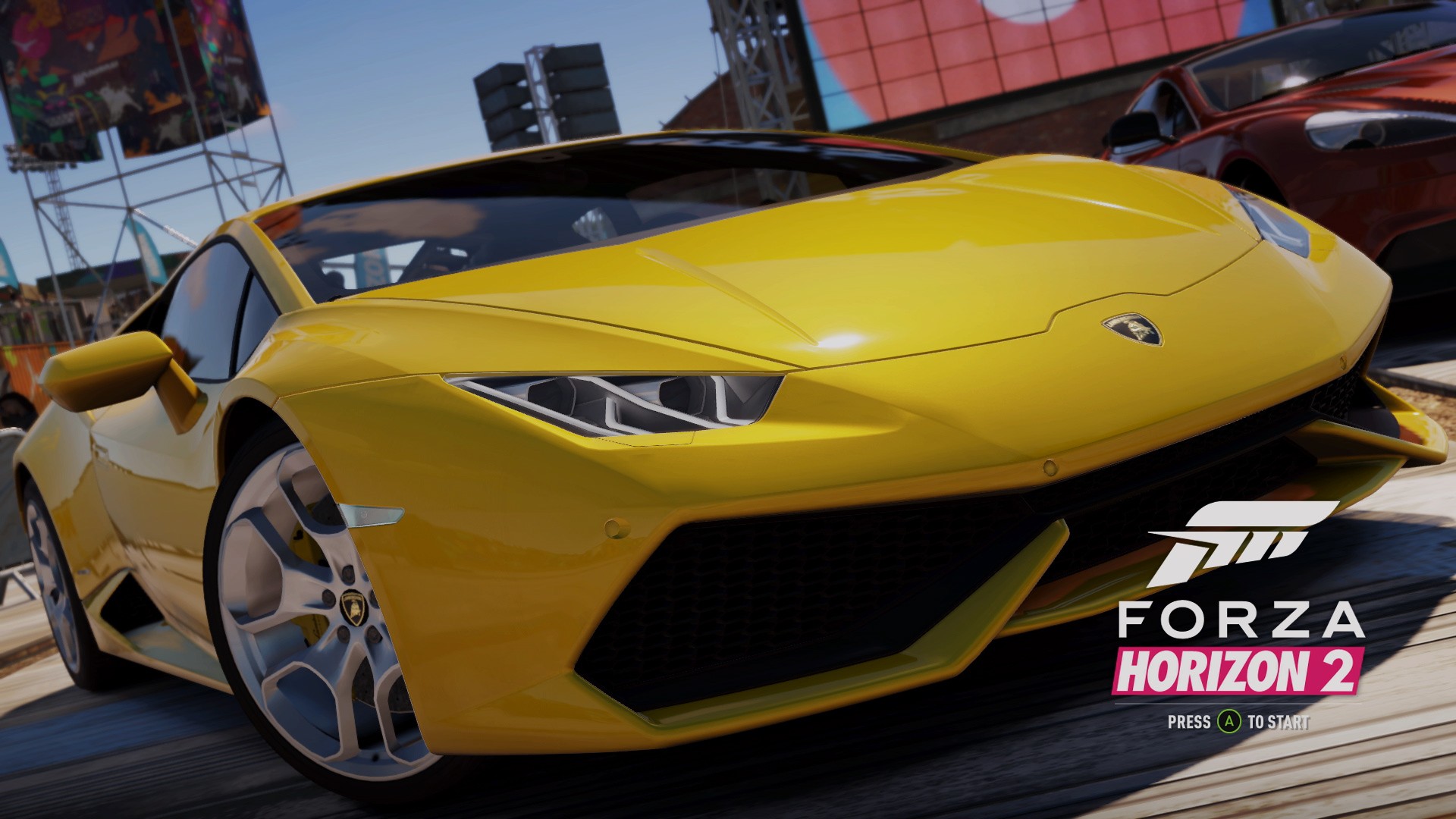 General 1920x1080 yellow cars Forza Horizon 2 video games Lamborghini Huracan supercars car vehicle Lamborghini Turn 10 Studios