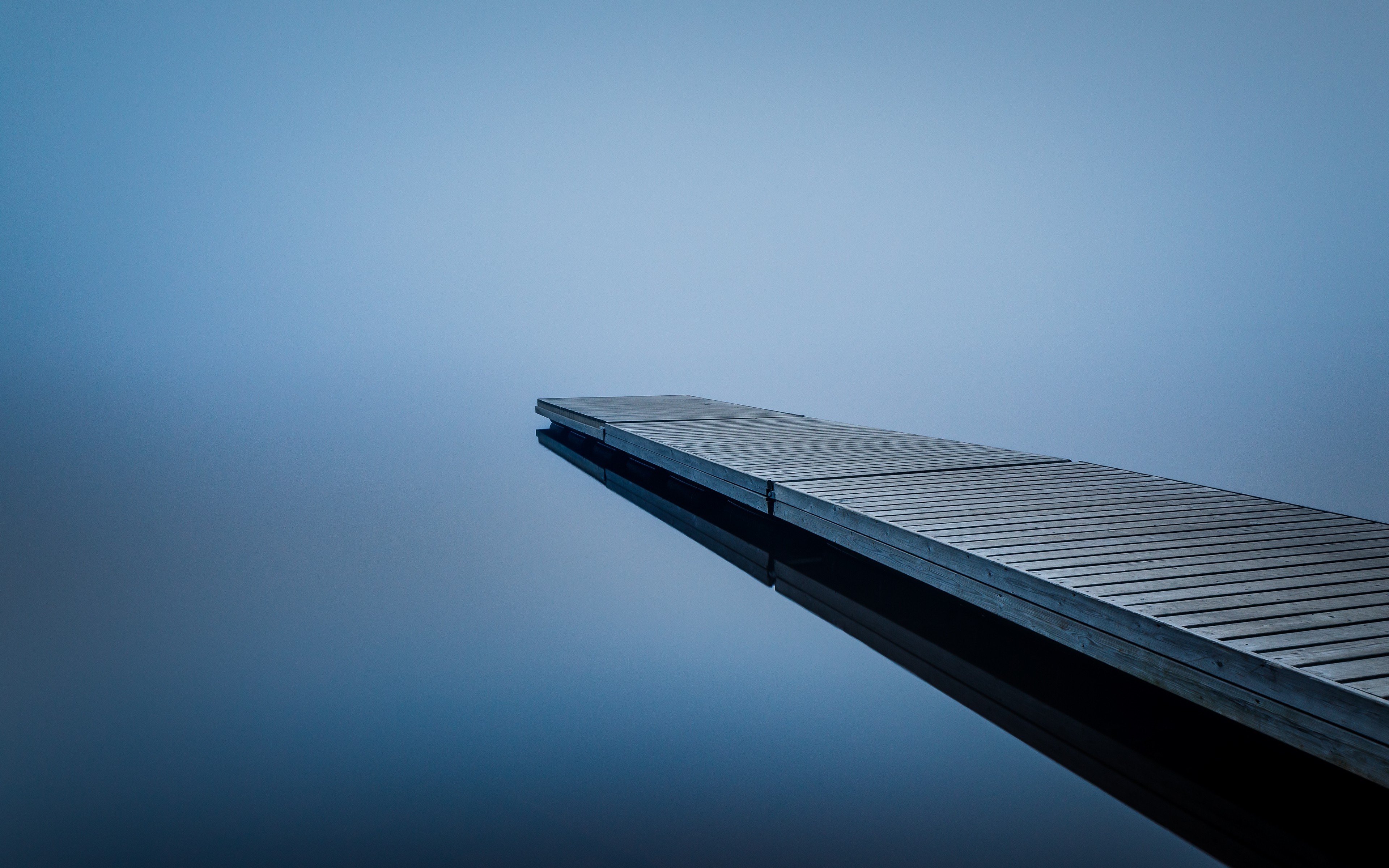 General 3840x2400 pier water outdoors jetty simple background reflection minimalism