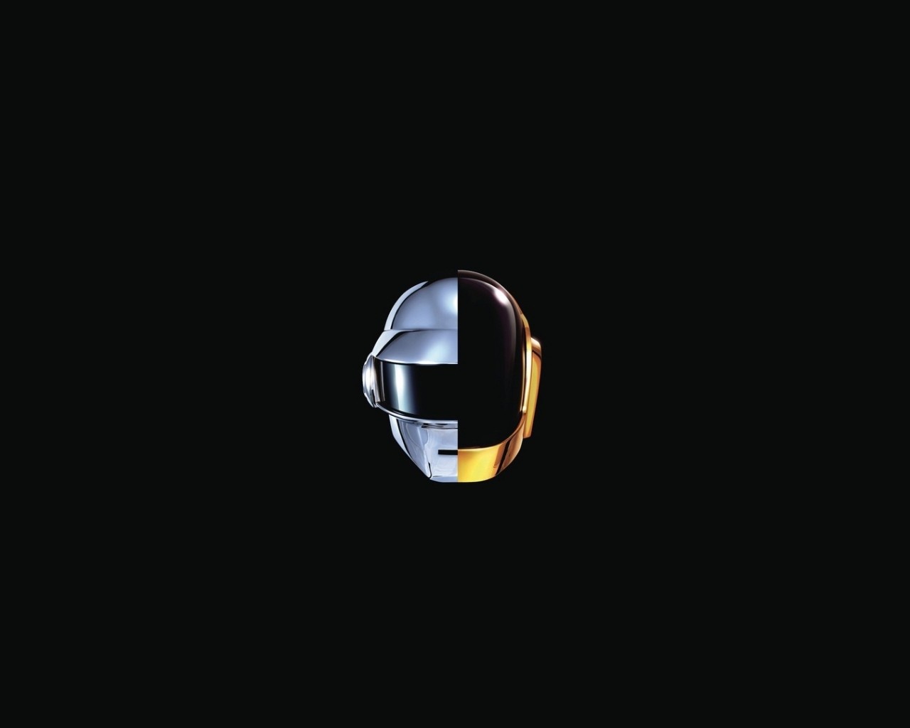 General 1280x1024 Daft Punk music minimalism electronic music helmet simple background black background artwork musician