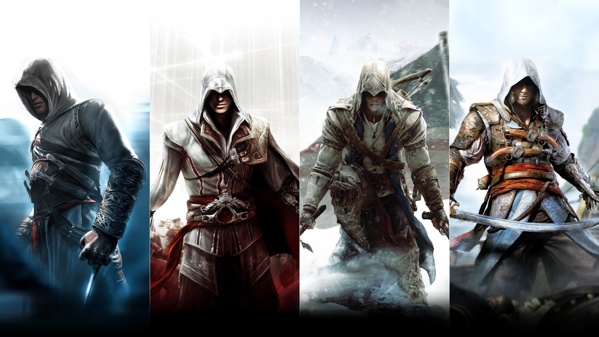 General 1920x1080 Assassin's Creed Edward Kenway Altaïr Ibn-La'Ahad Connor Kenway collage video games