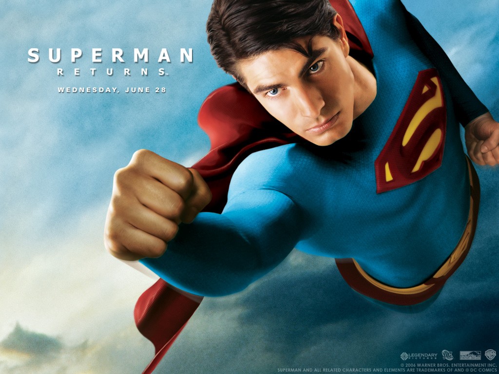 General 1024x768 Superman Superman Returns movies superhero DC Comics Warner Brothers cape looking away closed mouth watermarked 2006 (Year) flying superman logo fist Wednesday sky