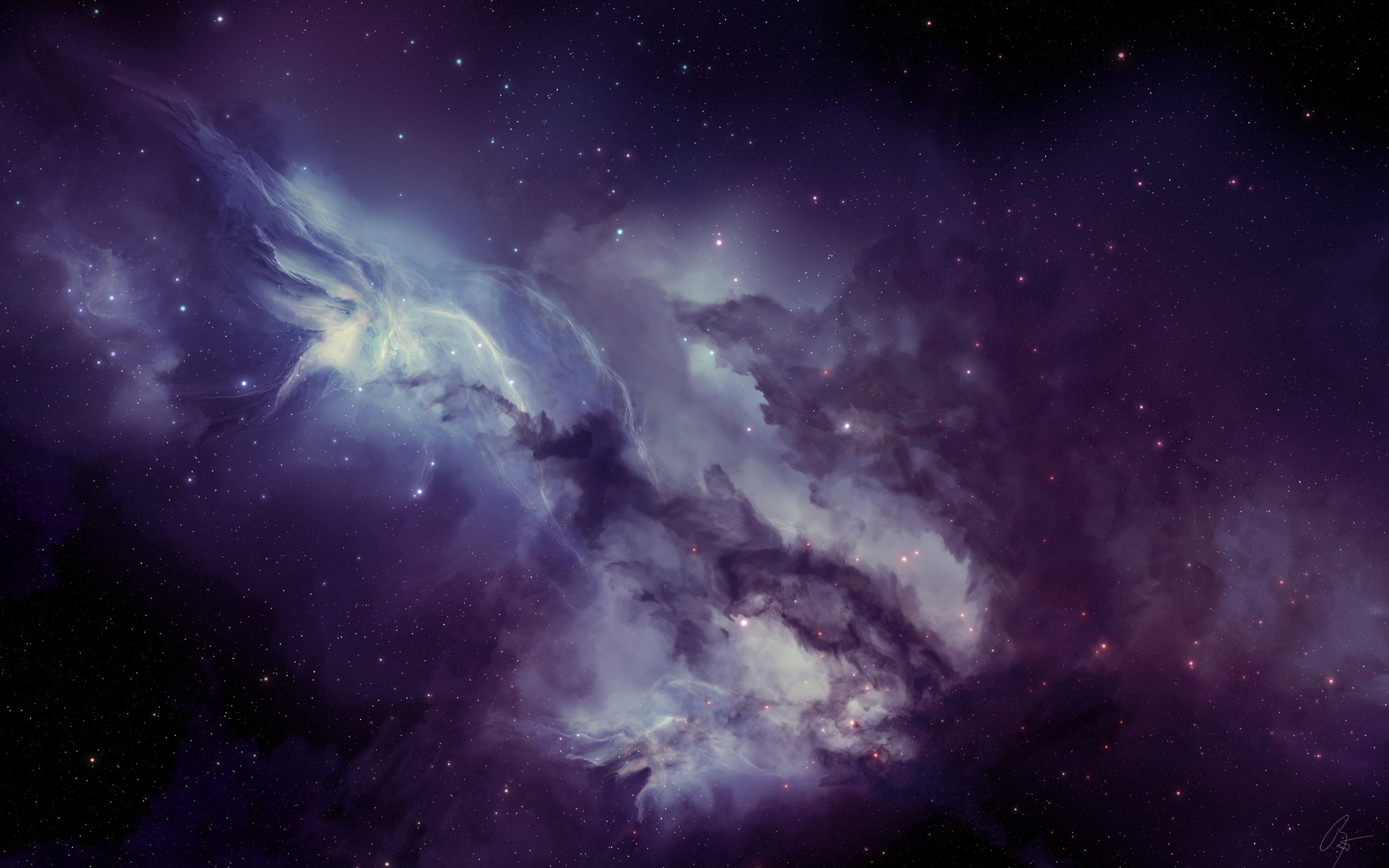 General 2560x1600 space art space digital art nebula JoeyJazz stars