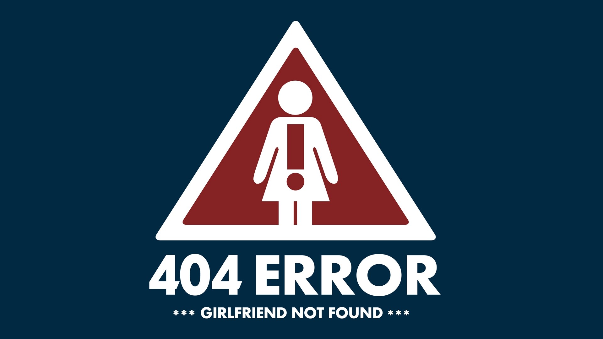 General 1920x1080 Windows Errors 404 Not Found simple background blue background humor triangle sign typography artwork