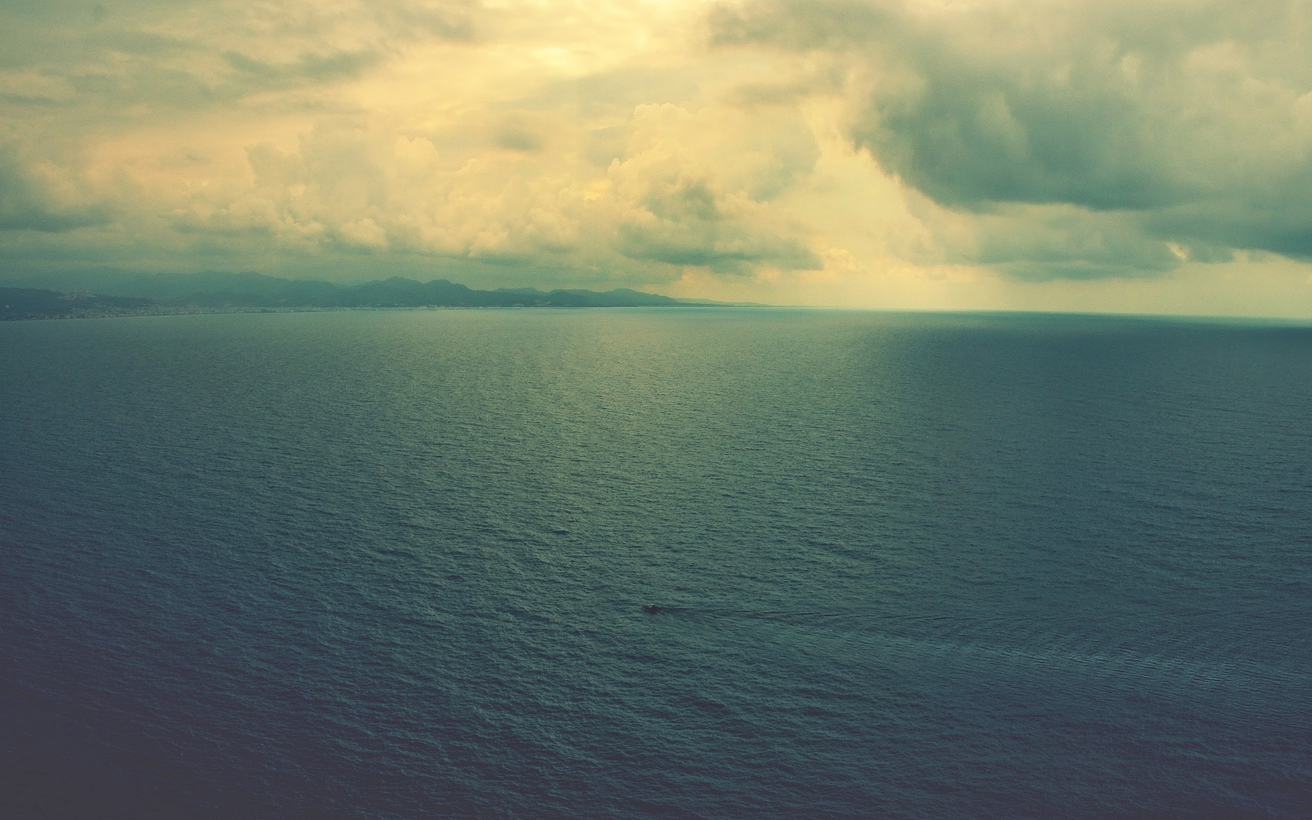 General 2560x1600 sea clouds sky water nature loneliness aerial view