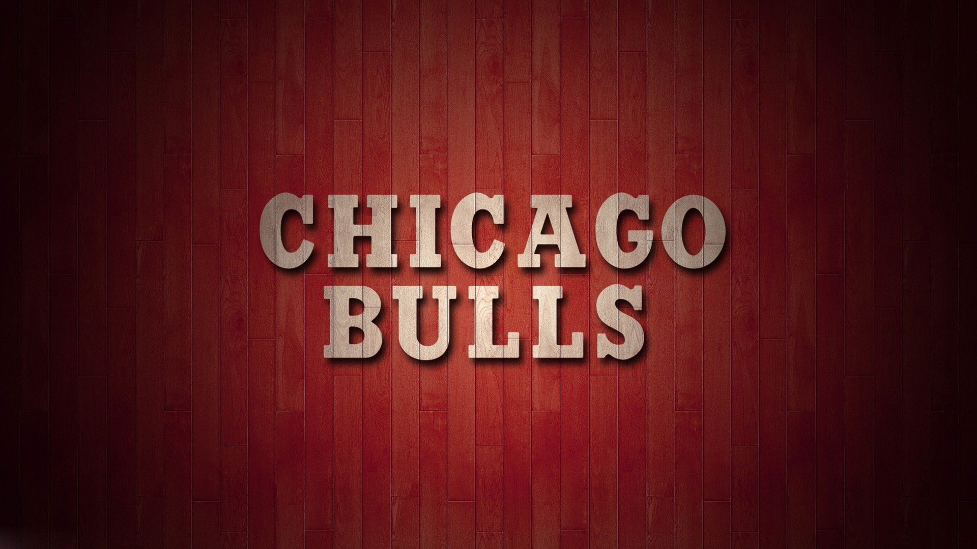 General 1920x1080 minimalism Chicago Bulls typography red background red sport logo