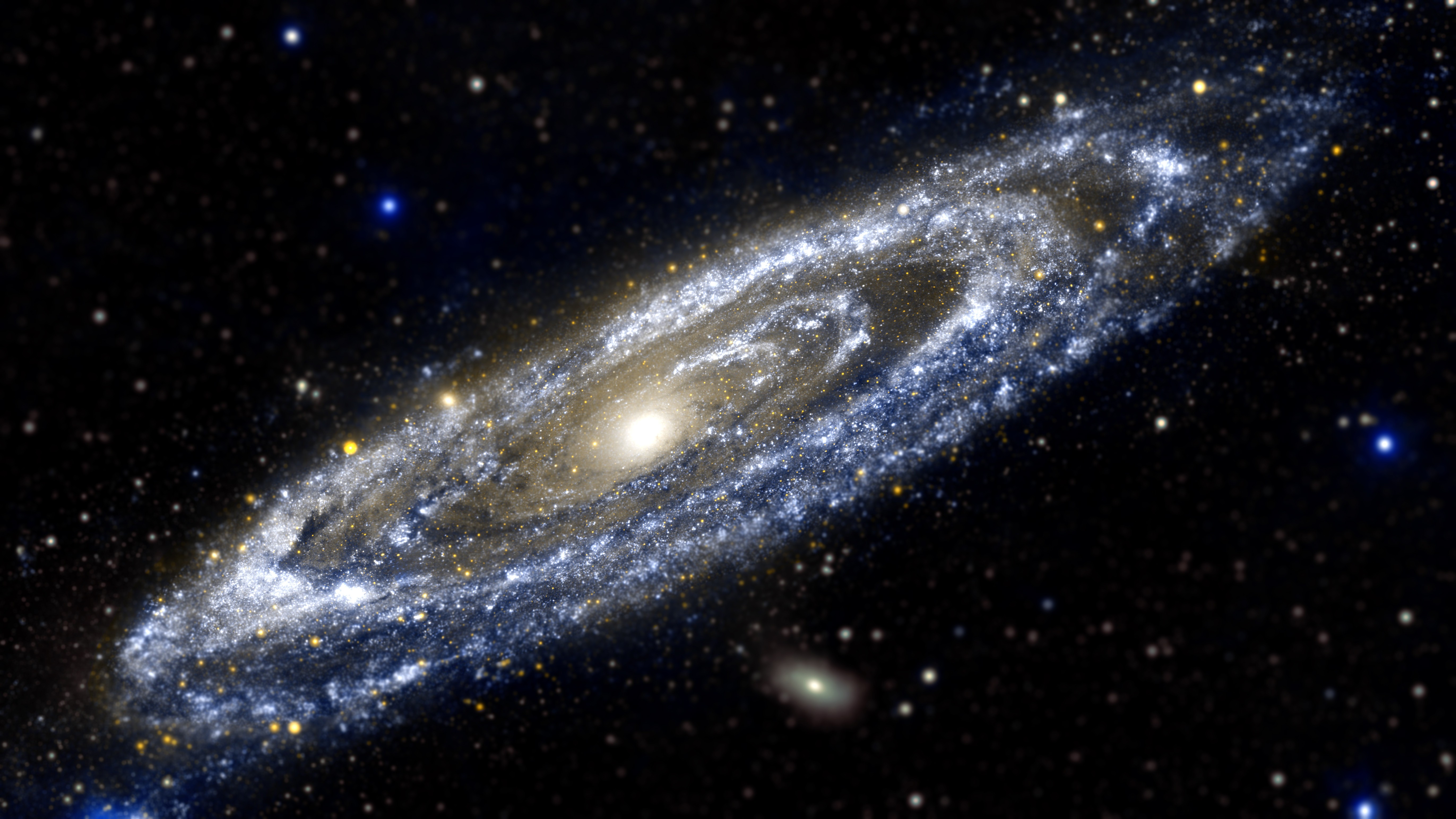 General 5487x3086 galaxy space stars Andromeda Messier 31 space art digital art