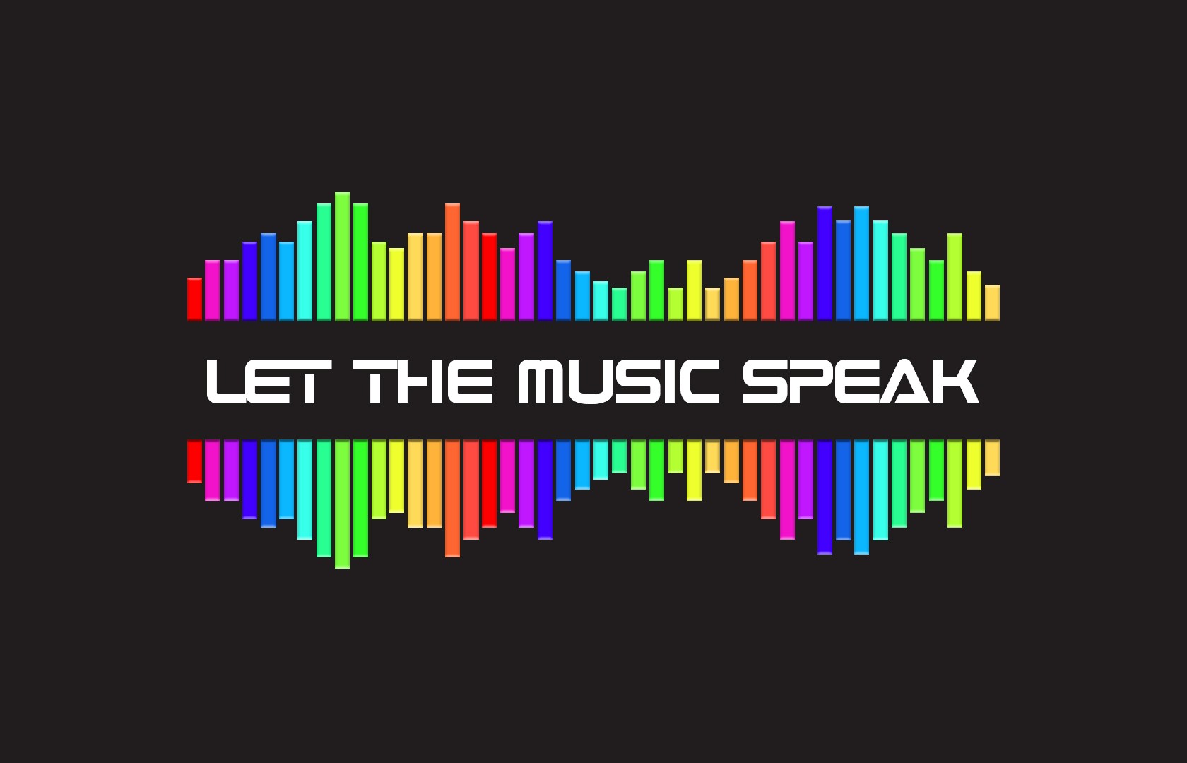 General 1680x1080 music colorful rainbows minimalism abstract Music is Life spectrum simple background typography