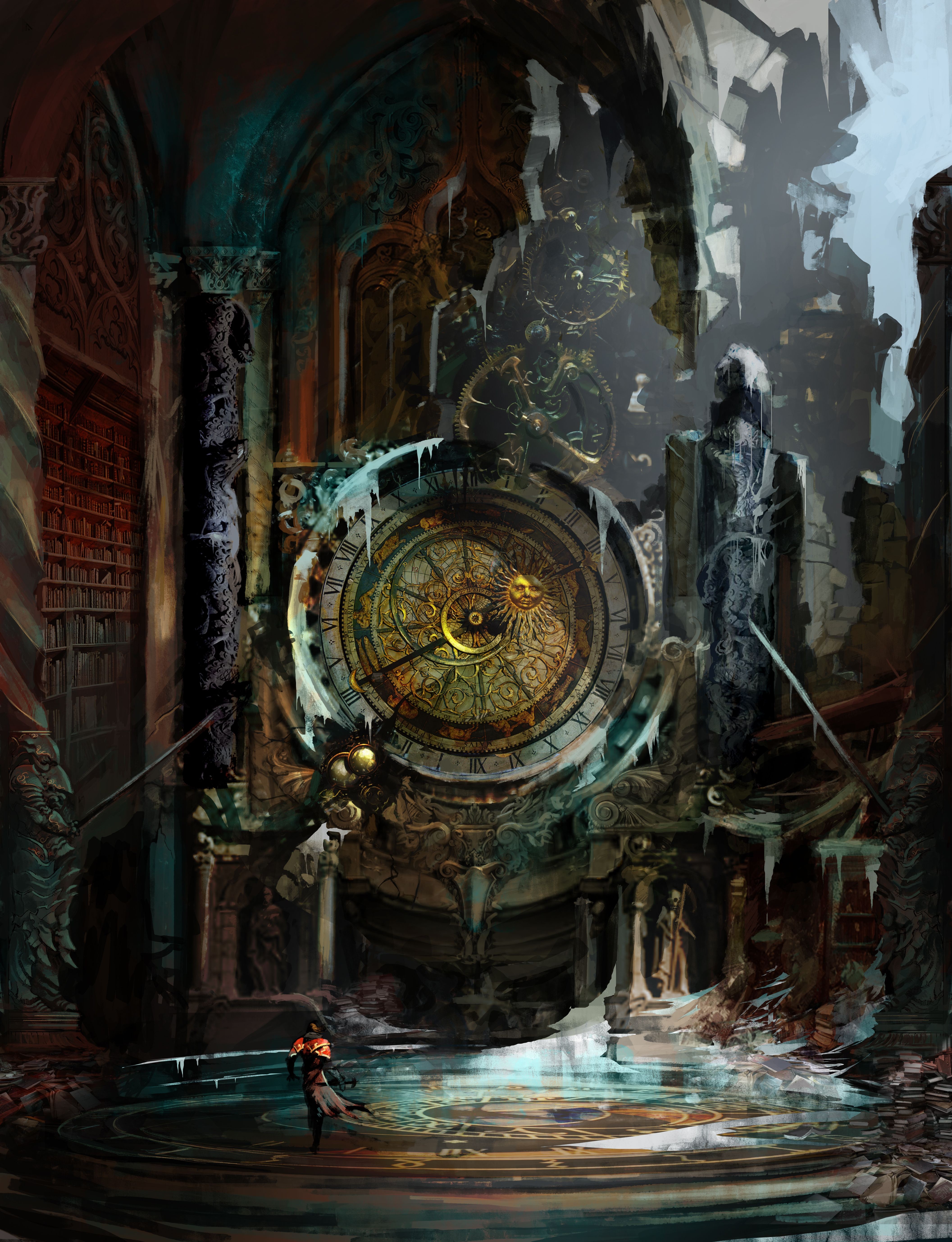 General 4226x5512 Castlevania: Lords of Shadow clocks Castlevania video games video game art