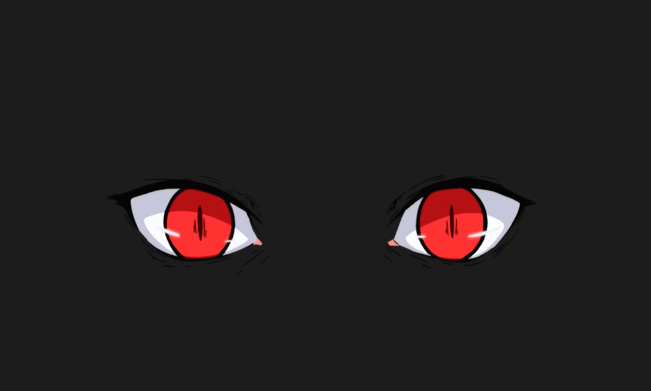 Anime 1280x768 eyes Kagerou Project red eyes digital art minimalism anime simple background black background