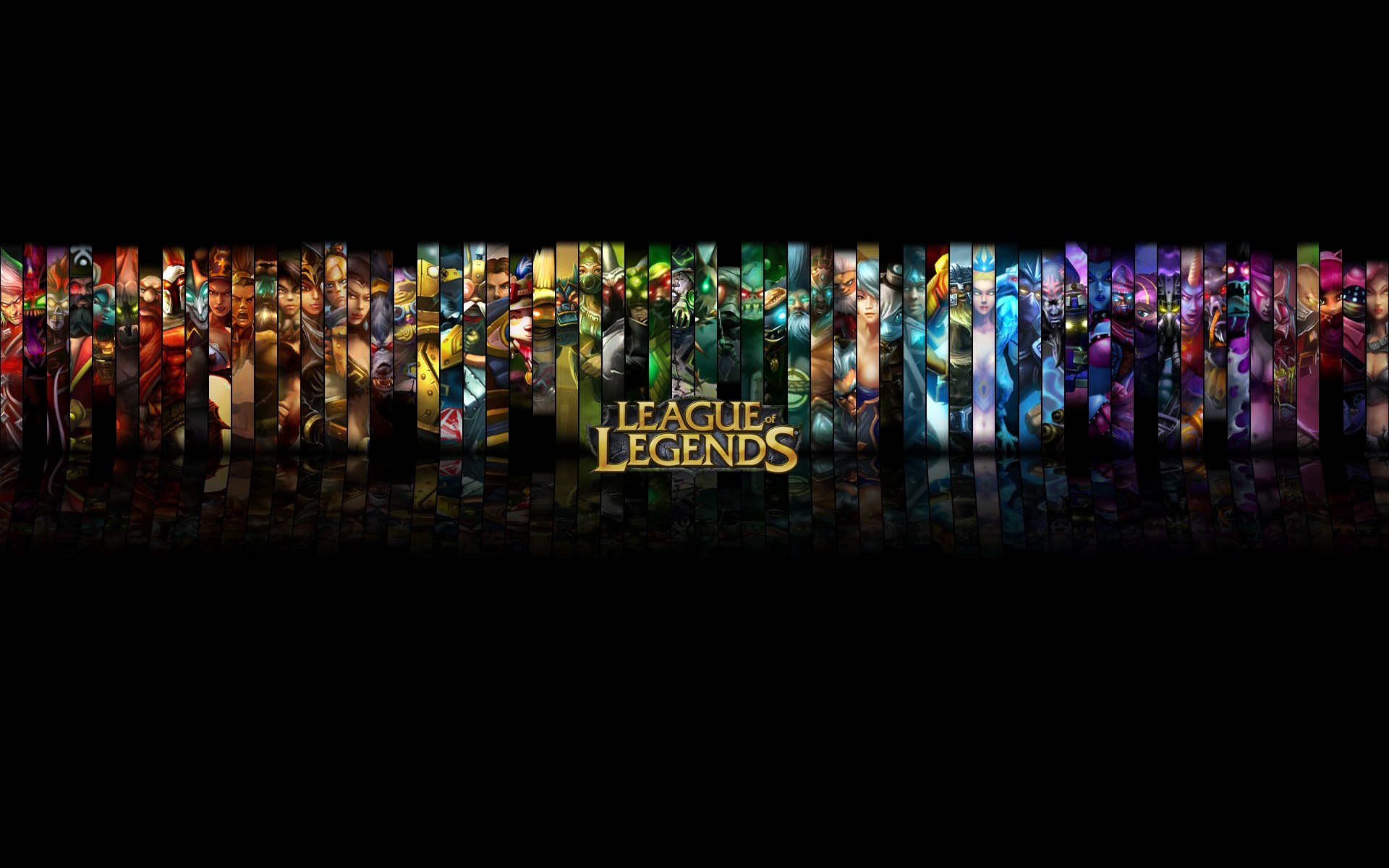 General 1920x1200 League of Legends collage video games PC gaming reflection simple background black background video game art