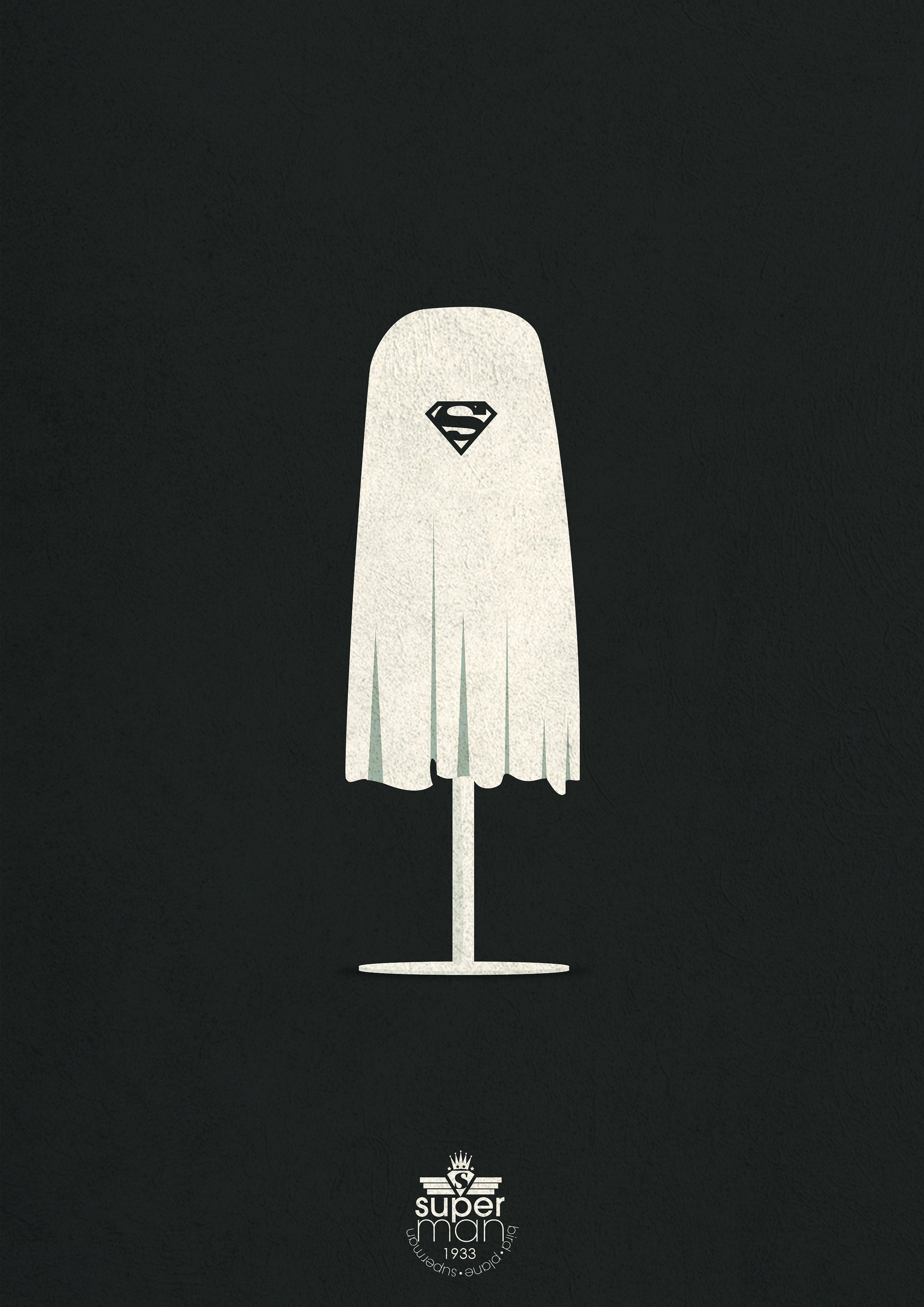 General 2480x3508 Superman minimalism cape 1933 (Year) DC Comics