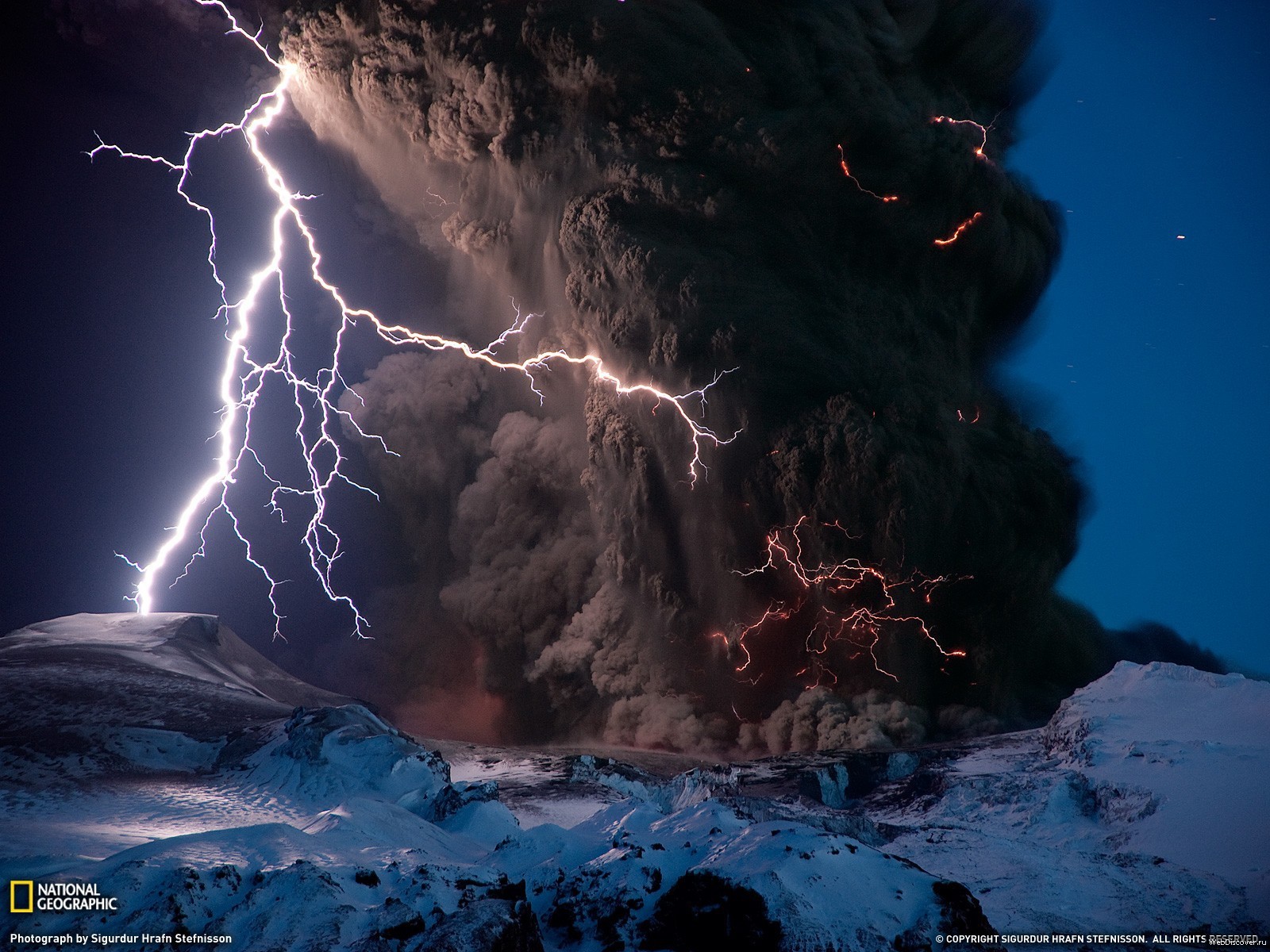 General 1600x1200 National Geographic ash lightning volcano nature eruptions nordic landscapes Iceland landscape eruption