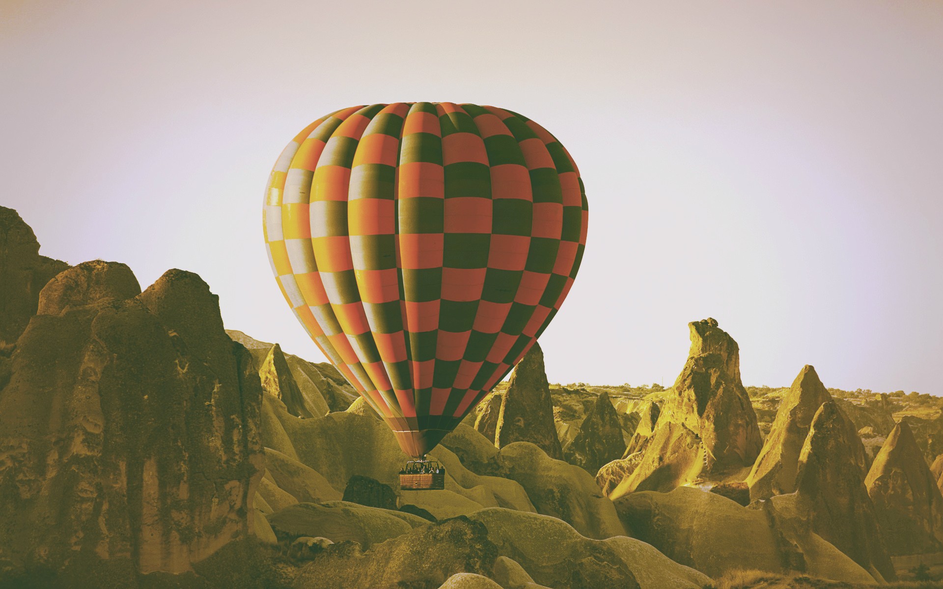 General 1920x1200 rock formation hot air balloons rocks outdoors vehicle