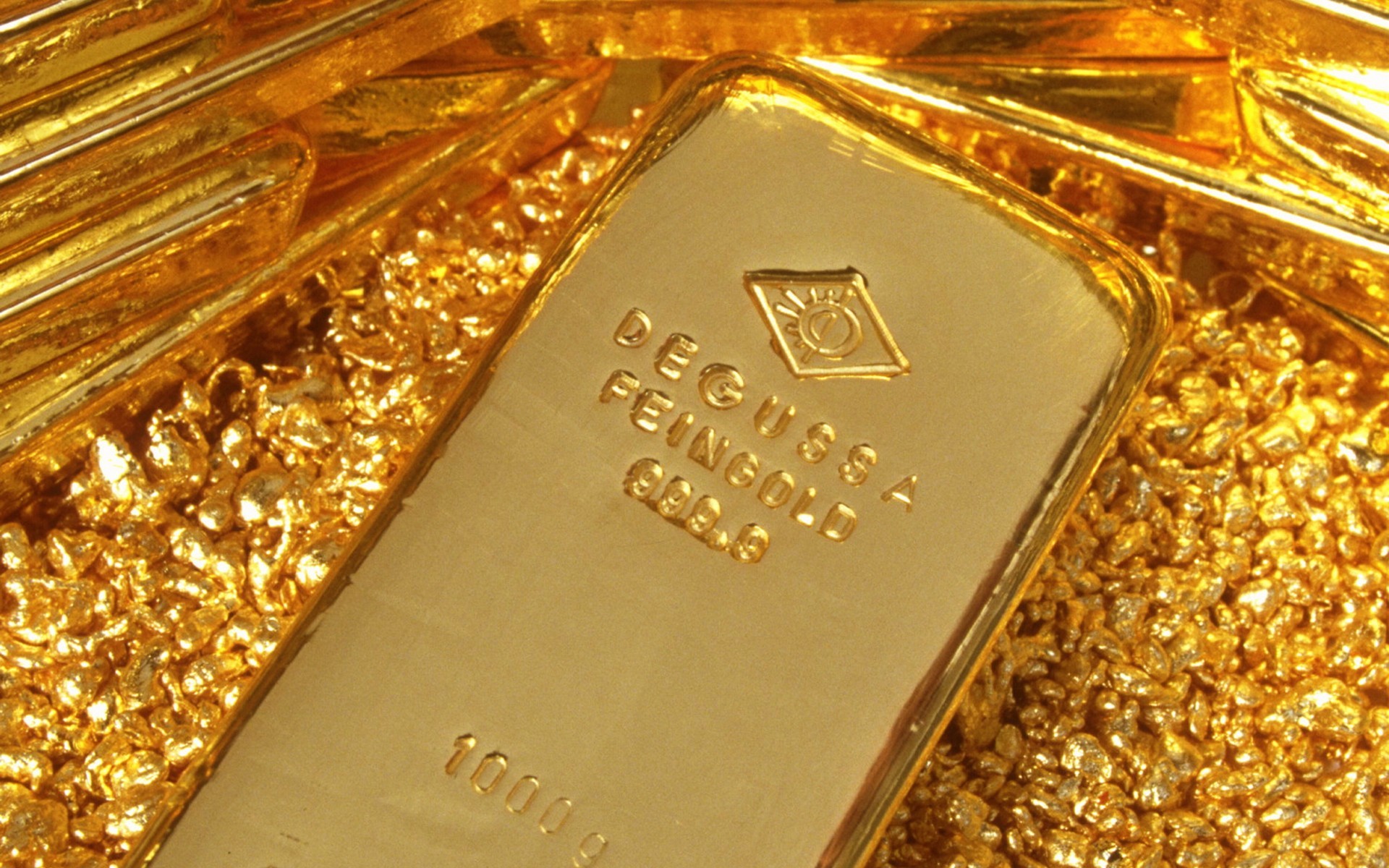 General 1920x1200 numbers metal gold gold bar closeup
