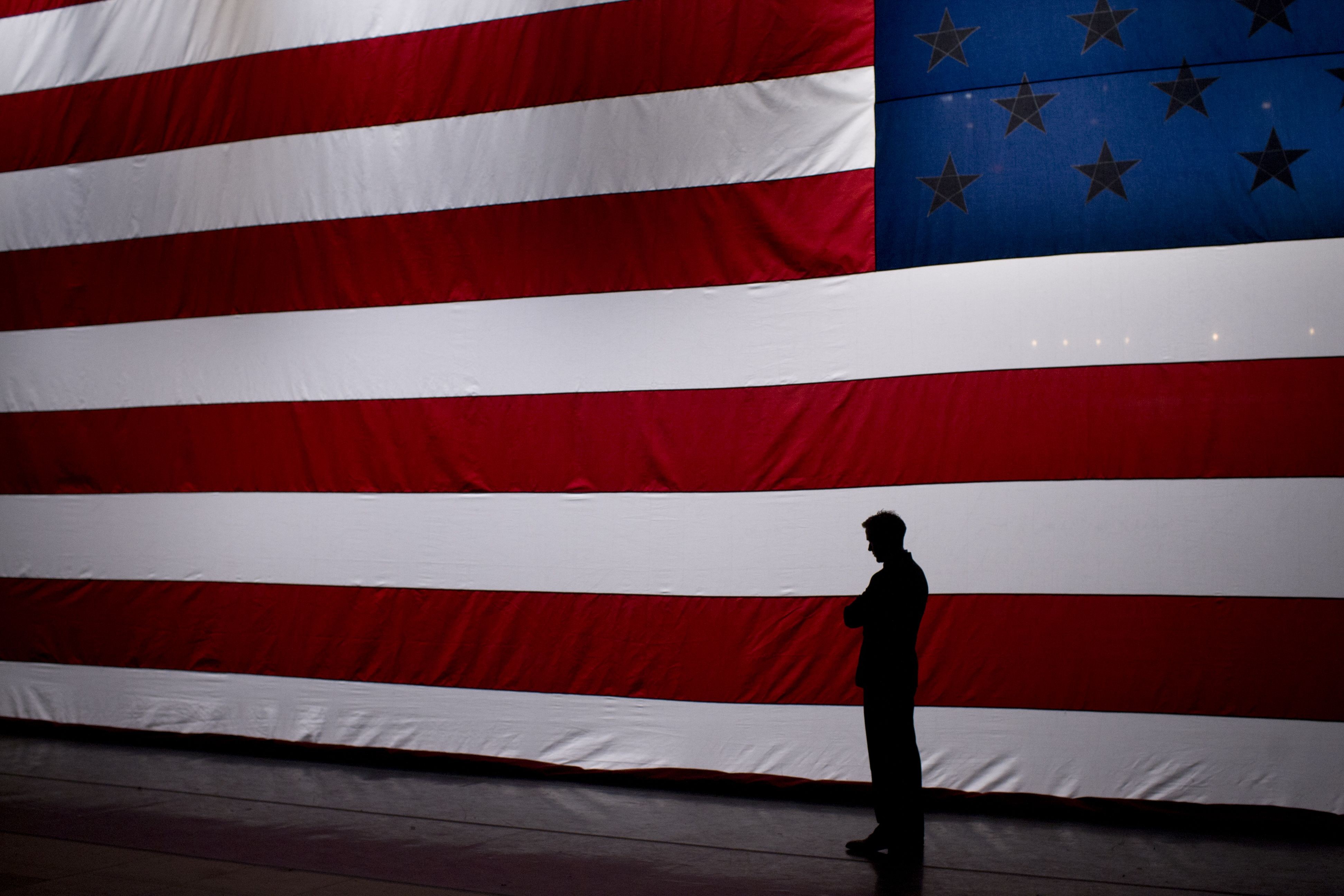 People 3888x2592 Ryan Gosling movies men flag American flag silhouette film stills