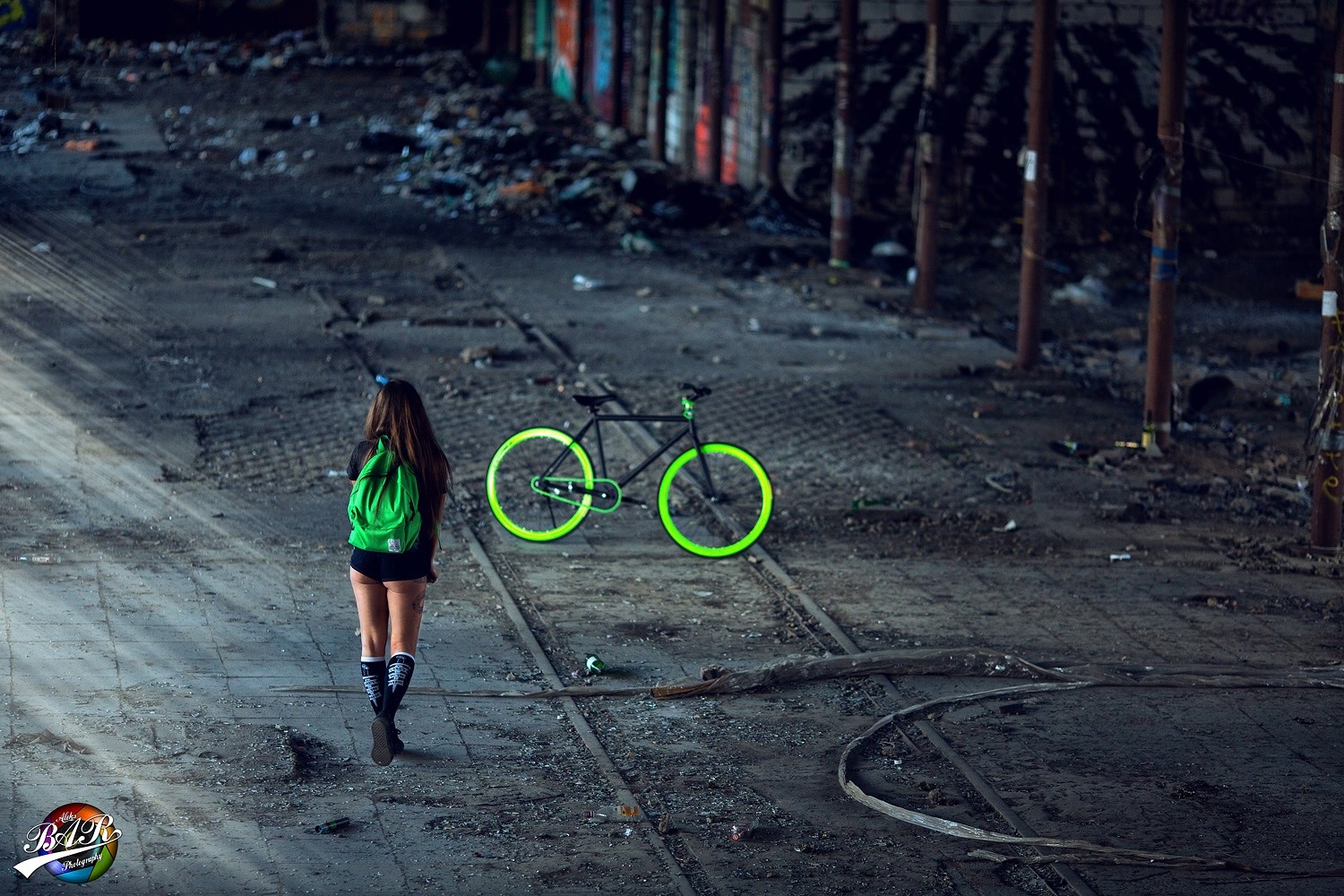 People 1500x1000 women model ass tattoo shoes back women with bicycles green vehicle bicycle abandoned