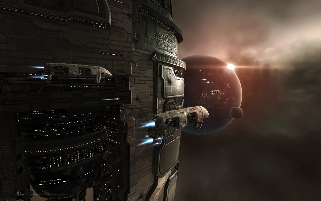 General 1280x800 EVE Online Amarr space spaceship space station science fiction PC gaming planet