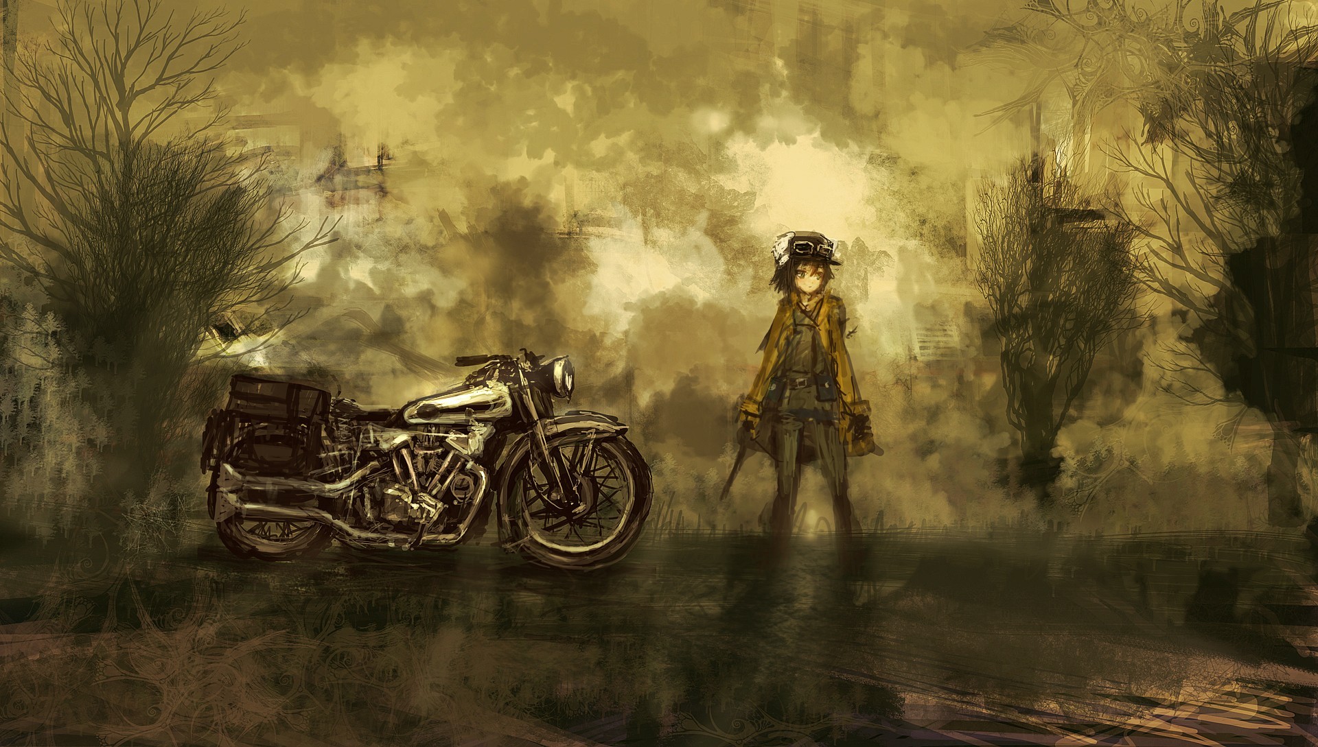 Anime 1920x1089 anime Kino no Tabi Kino's Journey Brough superior women with motorcycles vehicle anime girls motorcycle
