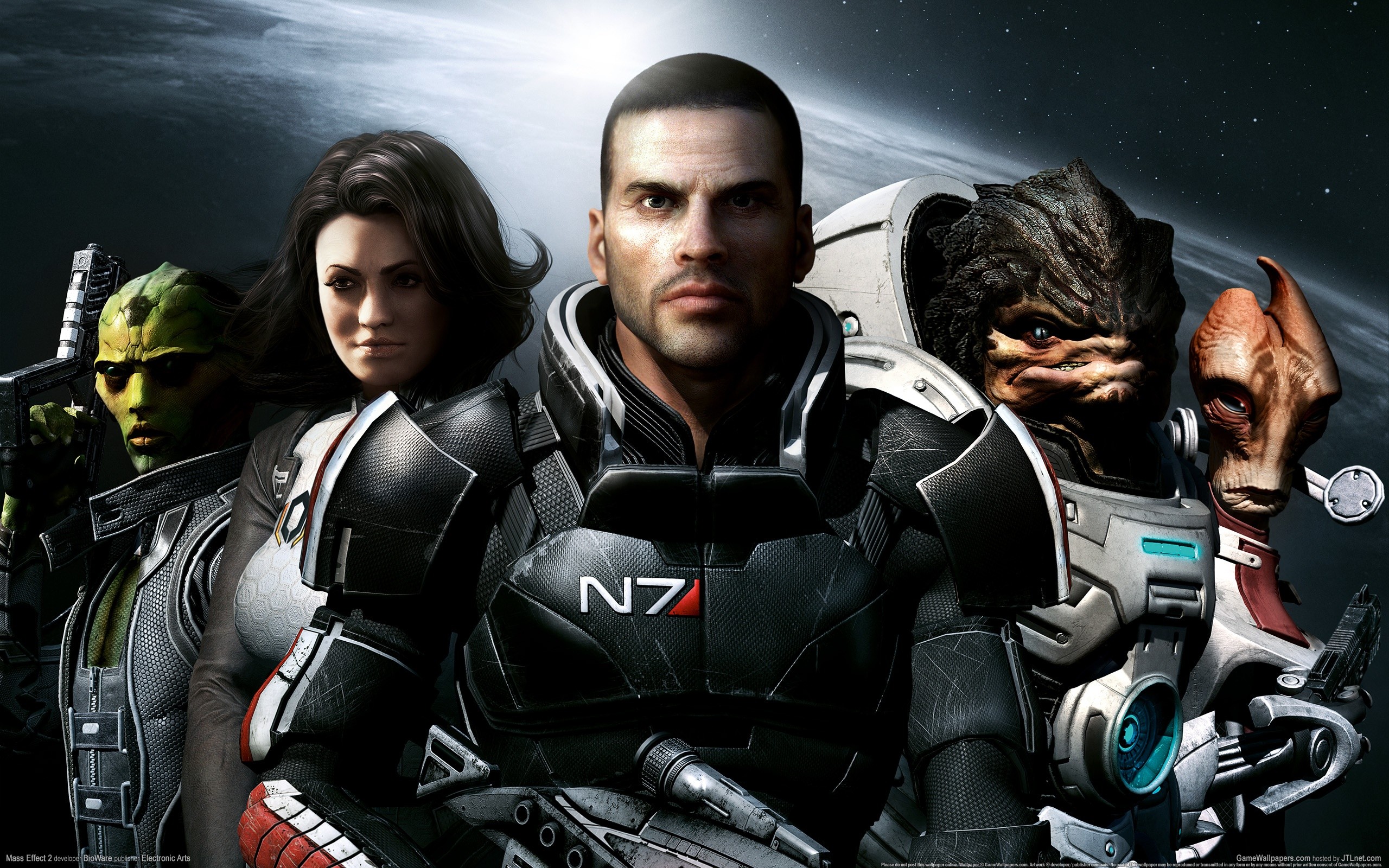 General 2560x1600 Mass Effect Mass Effect 2 video games Commander Shepard Miranda Lawson Mordin Solus Thane Krios Grunt (Mass Effect) John Shepard video game men video game girls science fiction video game characters Bioware Electronic Arts