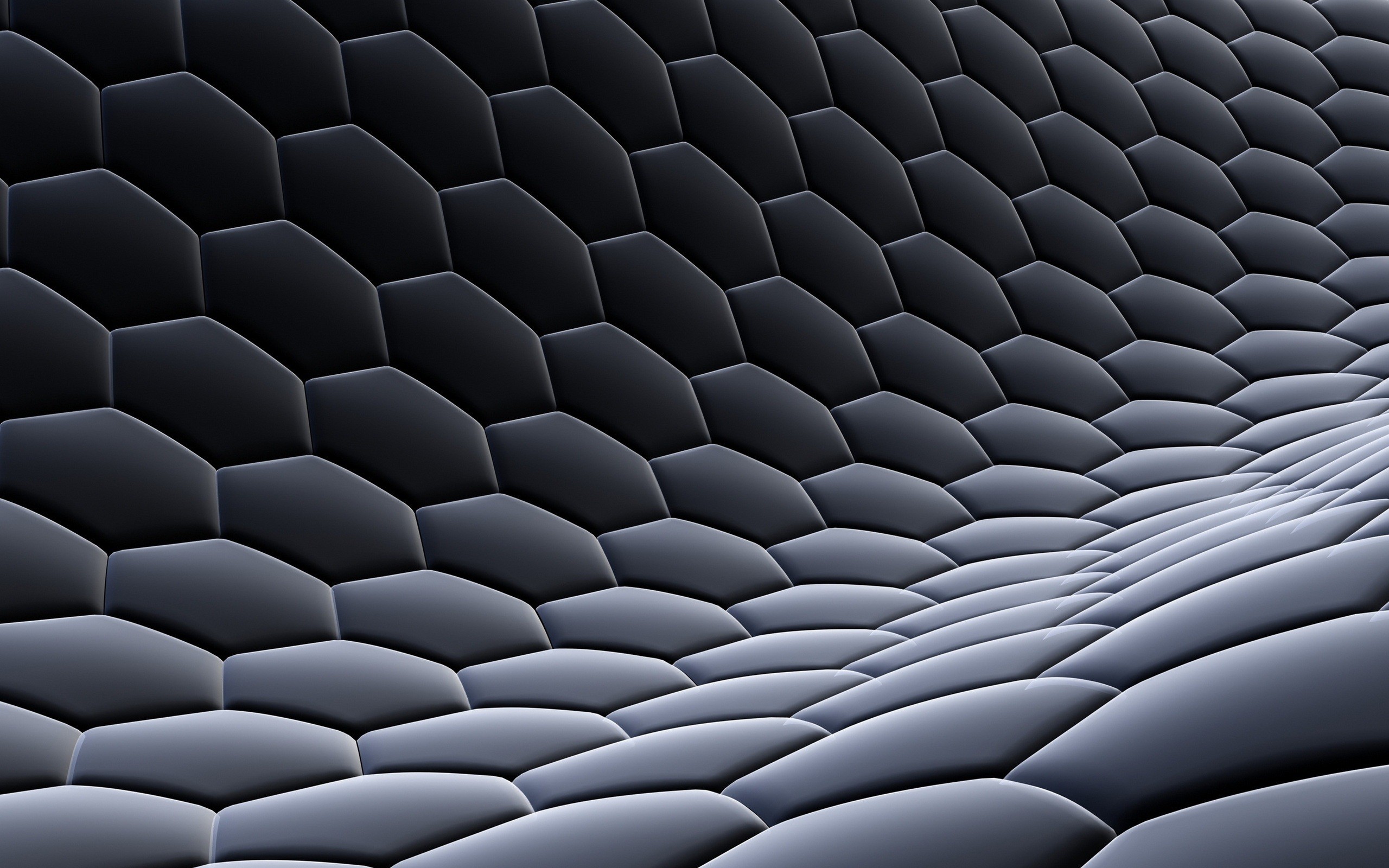 General 2560x1600 digital art hexagon grid CGI texture