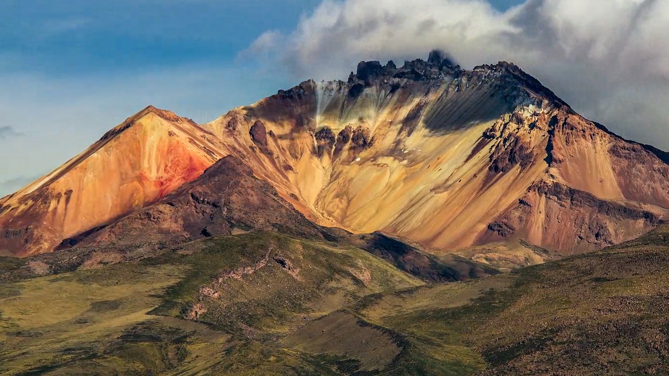 General 1366x768 nature landscape mountains volcano Bolivia South America Potosí VolcànTunupa
