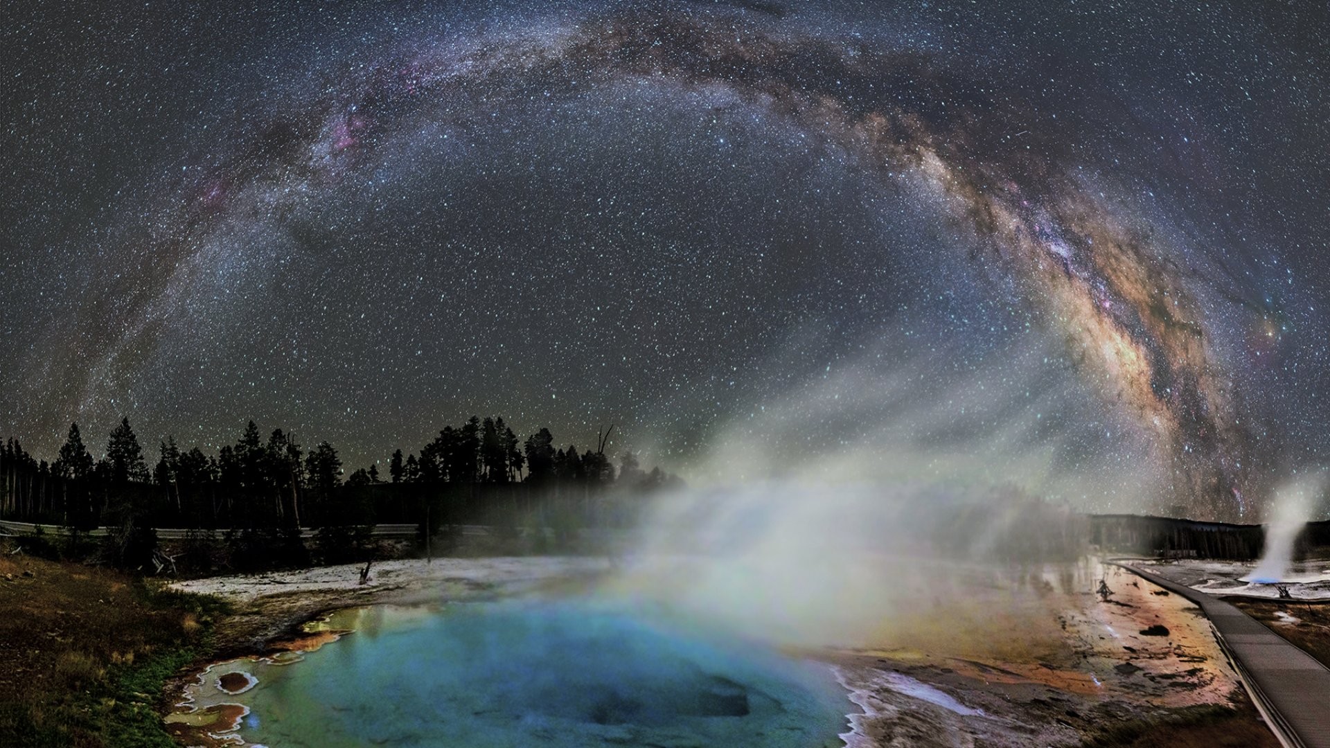 General 1920x1080 NASA stars sky planet galaxy science Milky Way nature digital art water outdoors