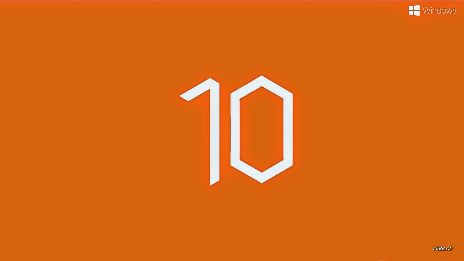 General 1598x899 Windows 10 numbers orange background operating system simple background