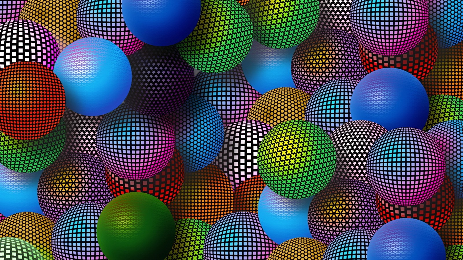 General 1600x900 sphere ball abstract digital art