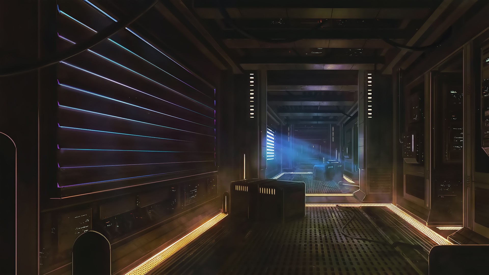 General 1920x1080 Blade Runner server digital art science fiction futuristic data center artwork